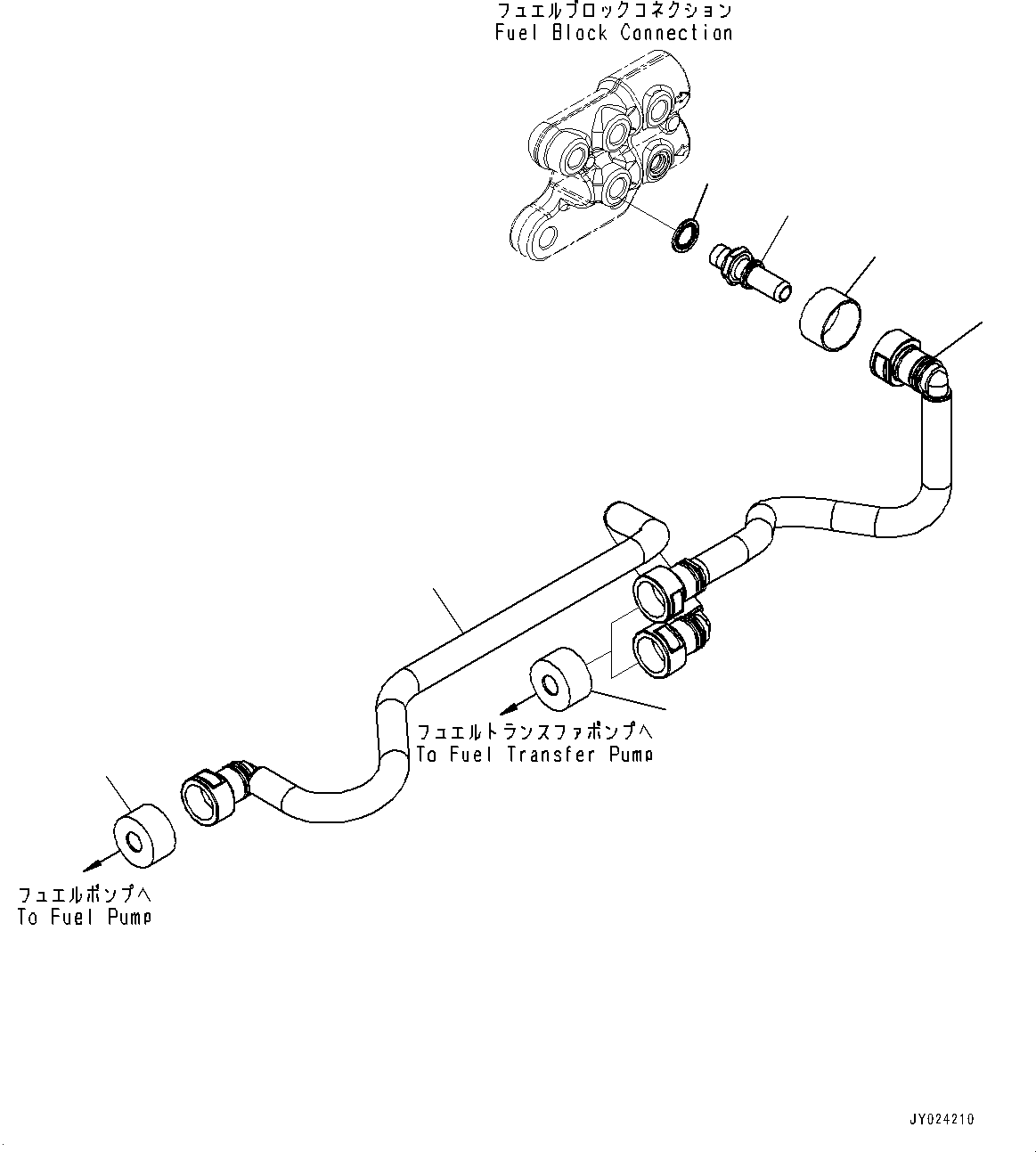 Engines Komatsu / SAA6D114E-3C S/N 26856759-UP (For WA430-6)(0000309c) / Fuel Piping (#26856759-)(D007001 : AFT00-003001)