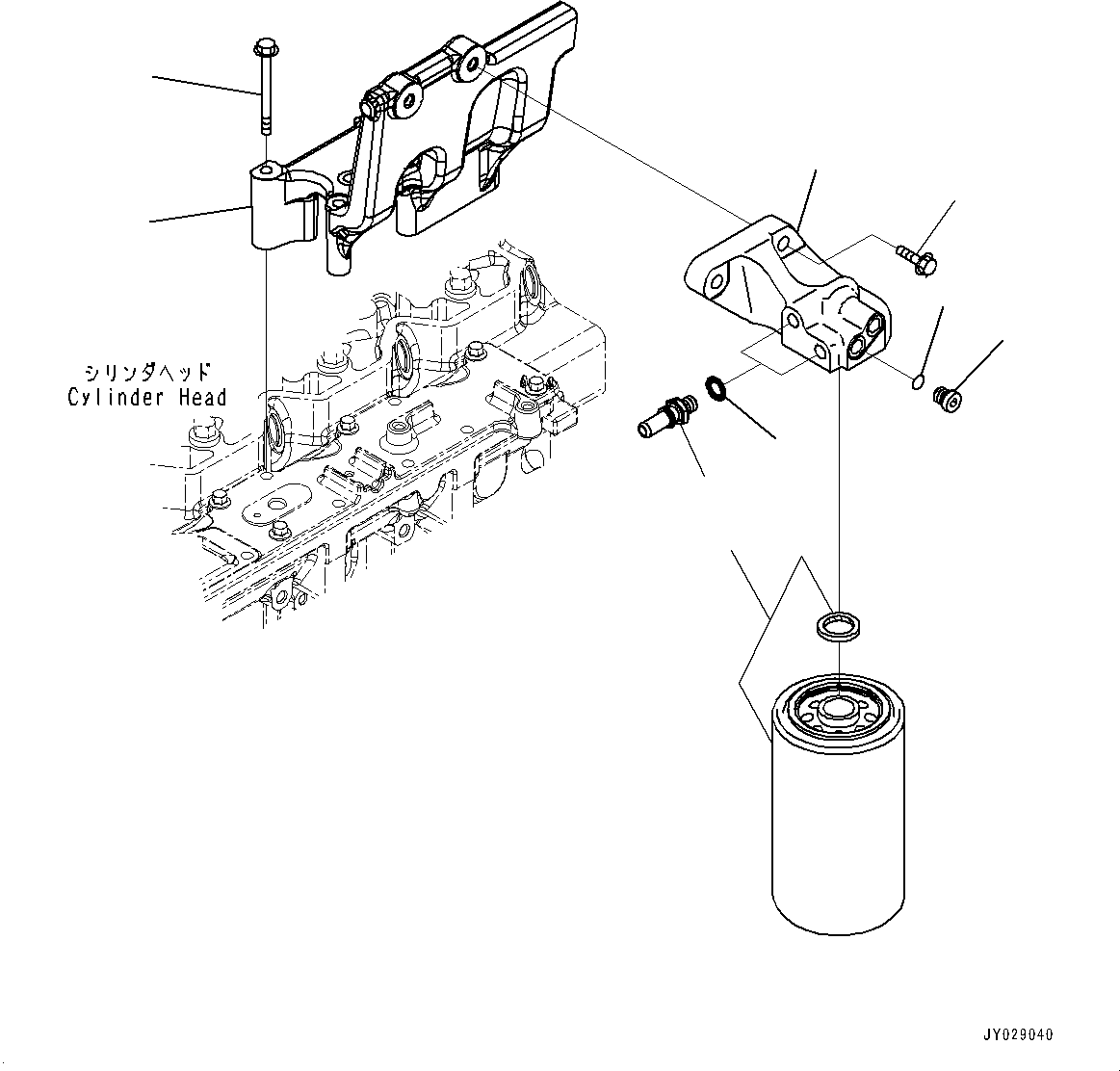 Engines Komatsu / SAA6D114E-3C S/N 26856759-UP (For WA430-6)(0000309c) / Fuel Filter (#26856759-26859089)(D012001 : A4110-001001)
