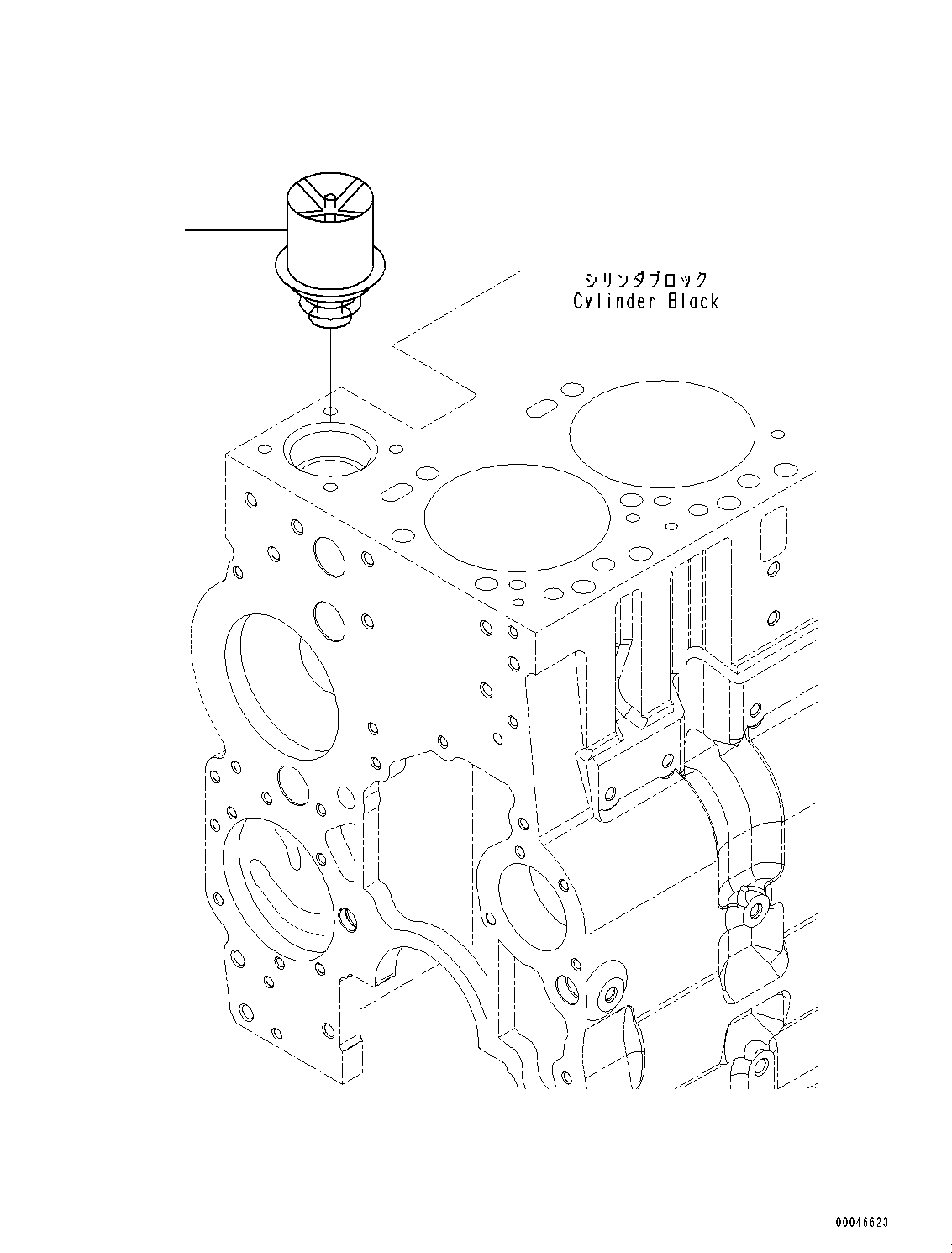 Engines Komatsu / SAA6D114E-3C S/N 26856759-UP (For WA430-6)(0000309c) / Alternator Cover, 60Amp.(F005000 : X16-0A10730)
