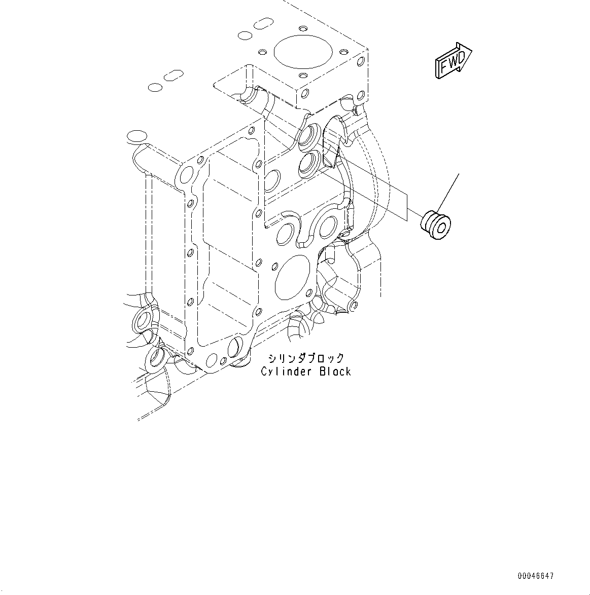 Engines Komatsu / SAA6D114E-3C S/N 26856759-UP (For WA430-6)(0000309c) / Starting Motor Mounting(F007000 : SM 9785)