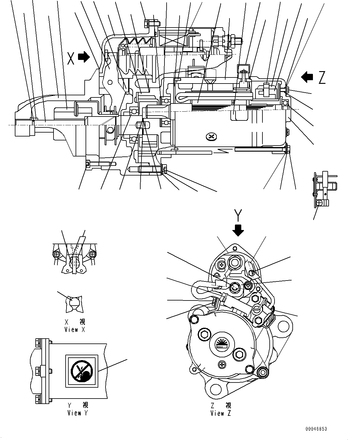 Engines Komatsu / SAA6D114E-3C S/N 26856759-UP (For WA430-6)(0000309c) / Starting Motor (#26856759-)(F008001 : AST00-001001)