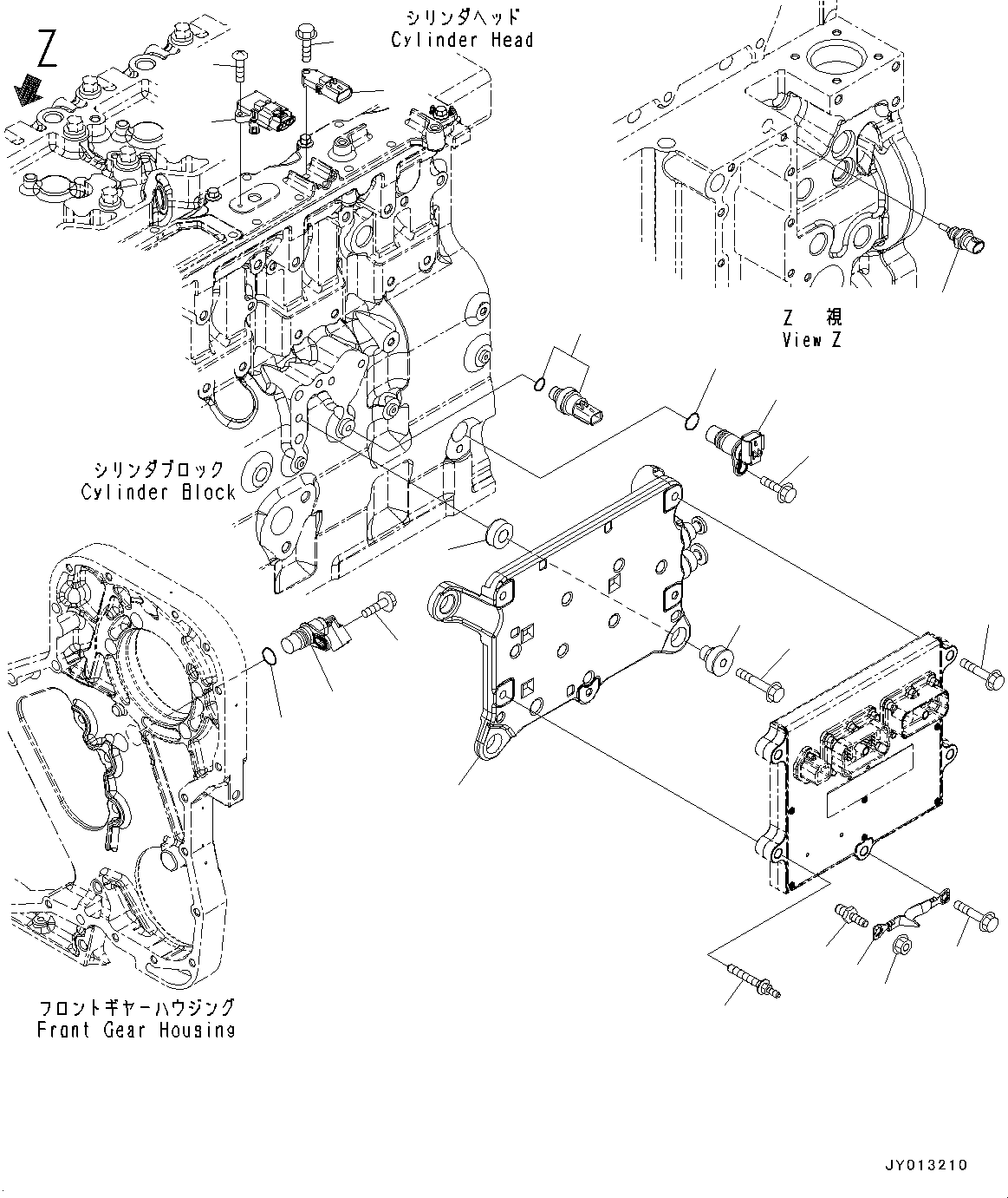 Engines Komatsu / SAA6D114E-3C S/N 26856759-UP (For WA430-6)(0000309c) / Electric Controller Mounting (#26856759-)(F013001 : APH00-002001)