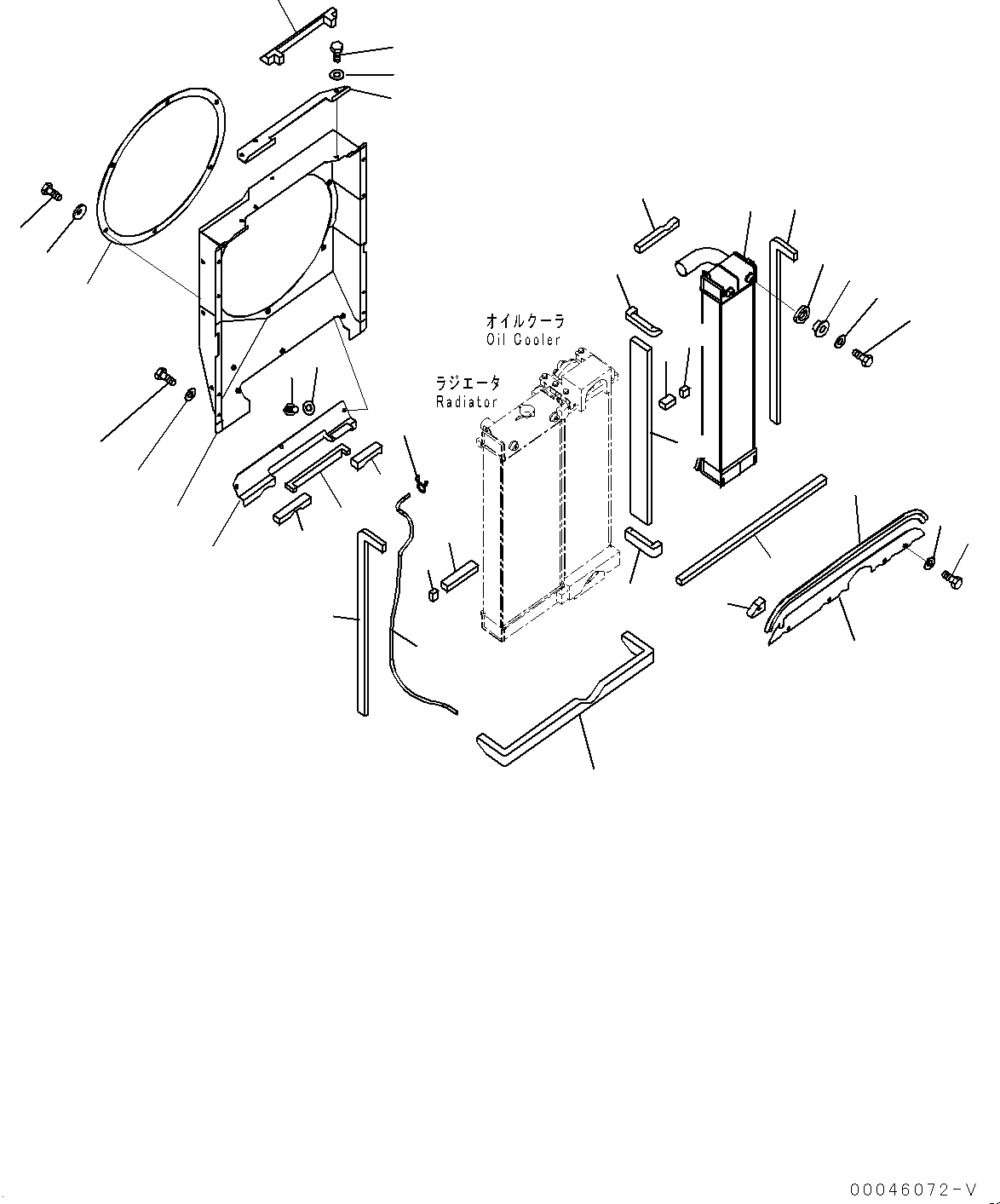 Excavators Komatsu / PC270-8 S/N 30117-UP(0000310C) / Cooling System, Aftercooler and Shroud (#30117-30118)(C003004 : C0100-004003)