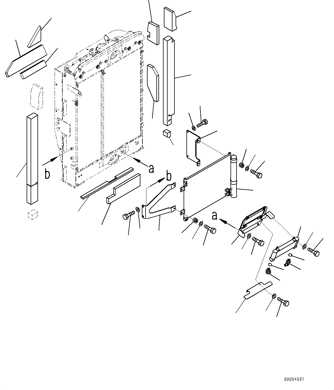Excavators Komatsu / PC270-8 S/N 30117-UP(0000310C) / Cooling System, Fuel Cooler and Condenser (#30117-)(C001006 : C0100-002004)