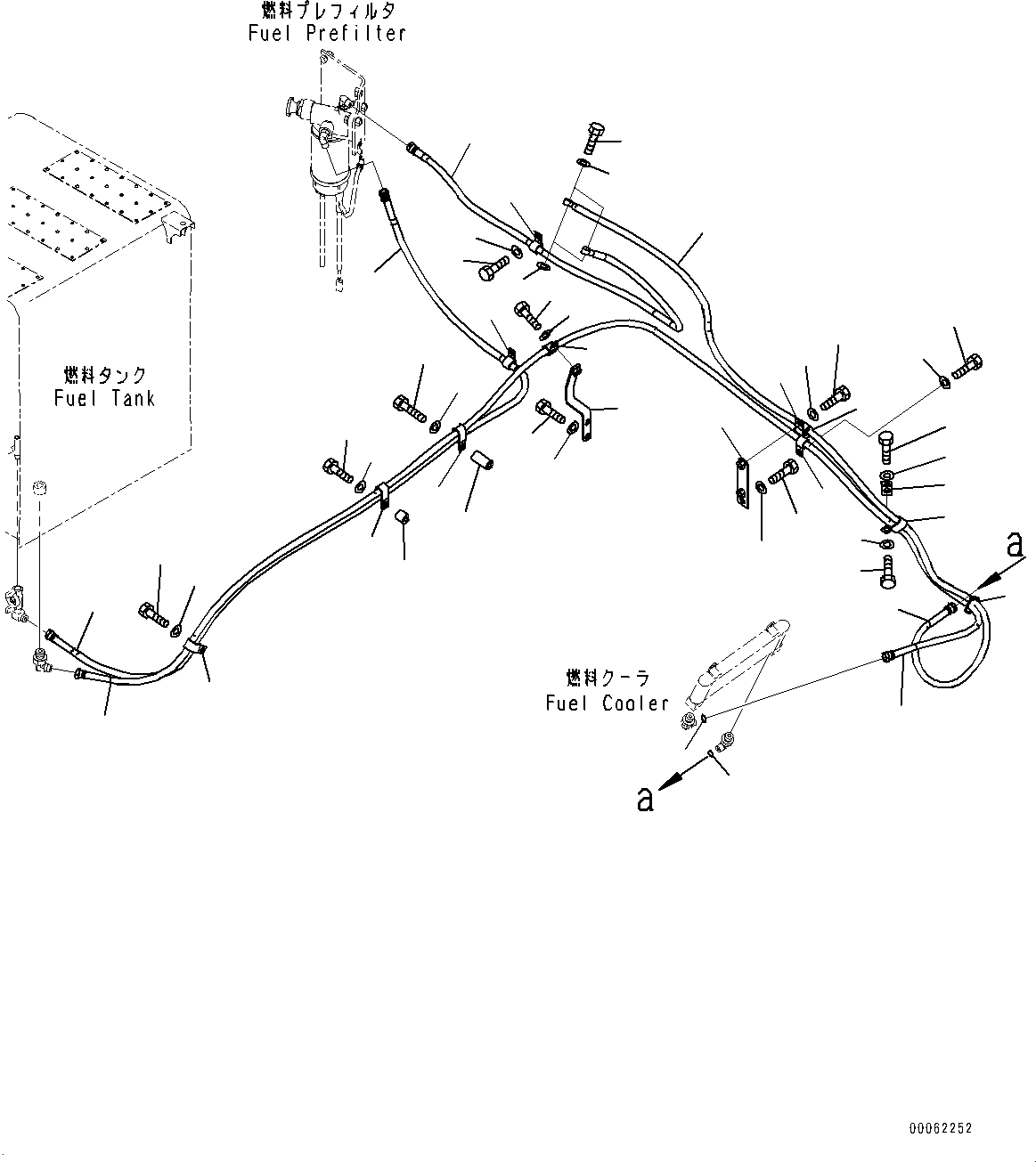 Excavators Komatsu / PC270LC-8 S/N 30117-UP(0000311C) / Fuel Supply Piping, Fuel Piping (#30117-)(D002001 : D0200-002001)
