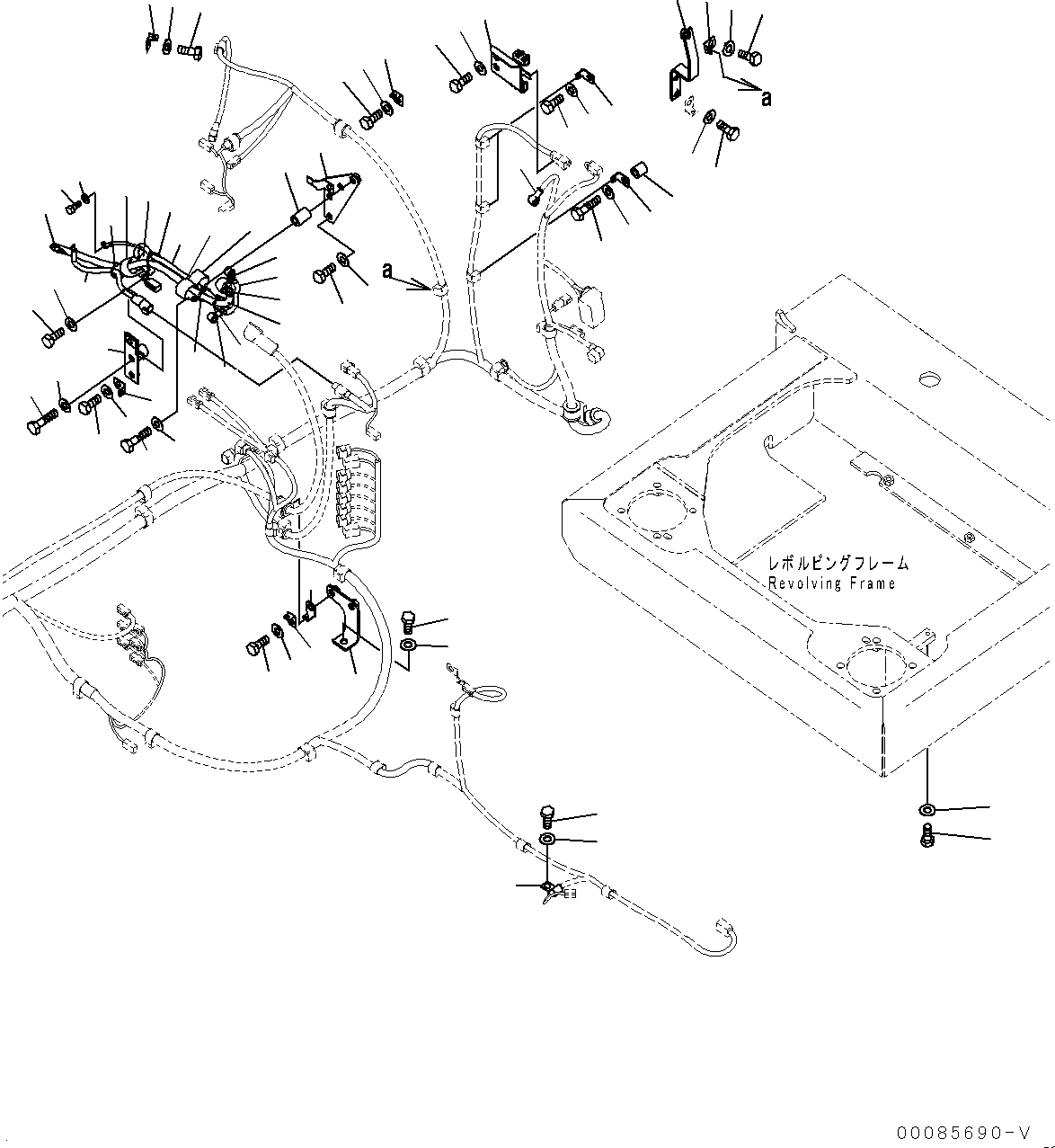 Excavators Komatsu / PC270LC-8 S/N 30117-UP(0000311C) / Electric Wiring Harness, Main Wiring Harness (3/3) (#30117-)(E005004 : E0200-005004)