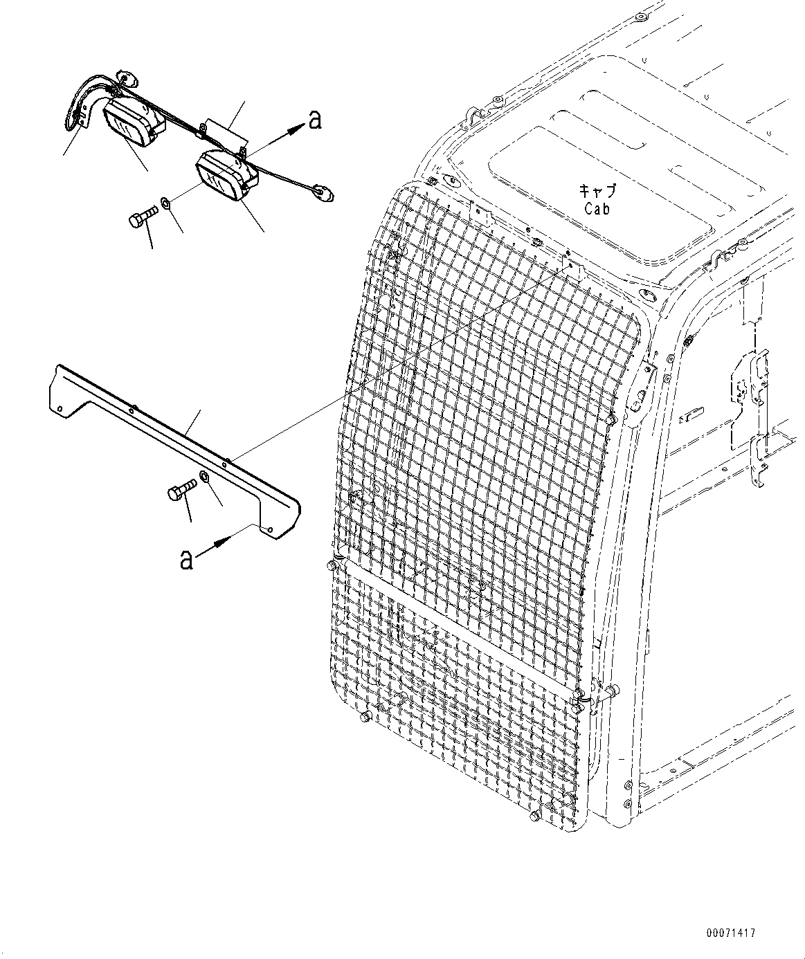 Excavators Komatsu / PC270LC-8 S/N 30117-UP(0000311C) / Additional Working Lamp (#30117-)(E010001 : E0310-004001)