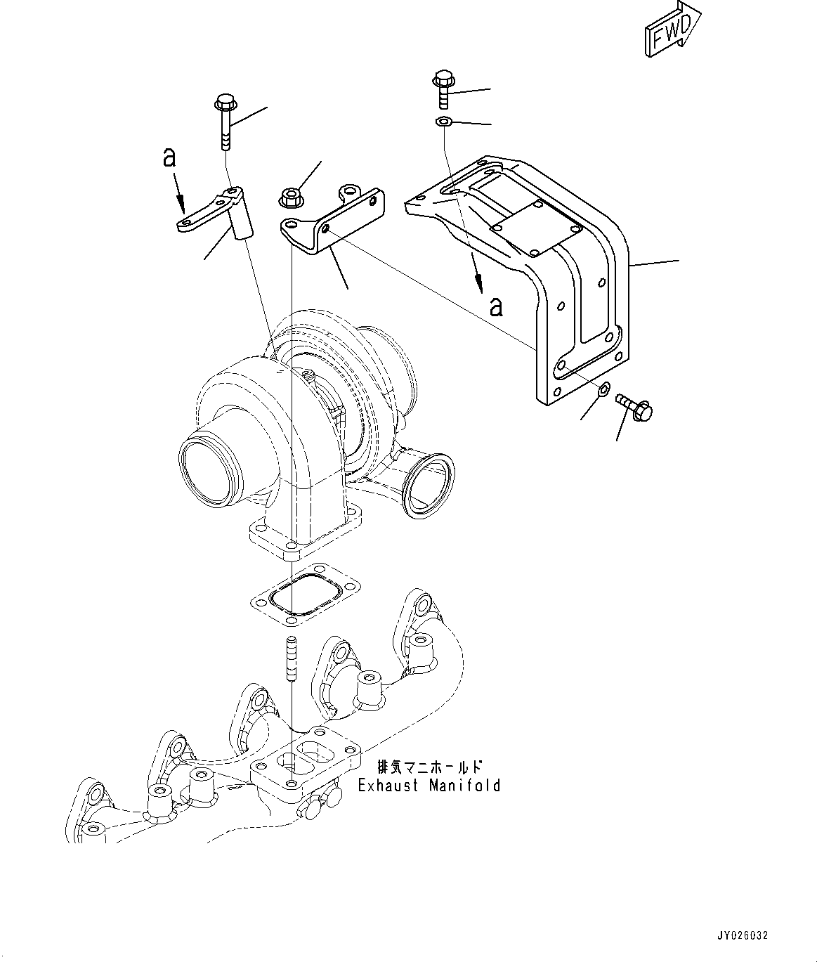 Komatsu parts book diagram for SAA6D107E-1E S/N 26537659-UP (For PC270-8/PC270LC-8/PC290LC-8): HEAT SHIELD (#26537659-)