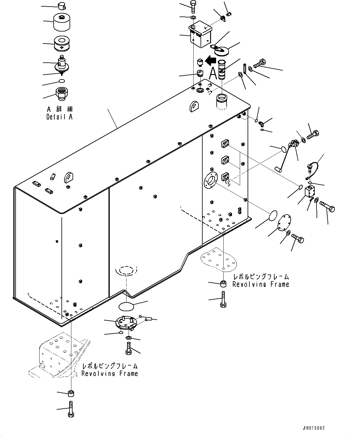 Excavators Mining Komatsu / PC2000-8 S/N 20196-UP(0000316c) / Fuel Tank (#20196-)(D001001 : D0100-001001)