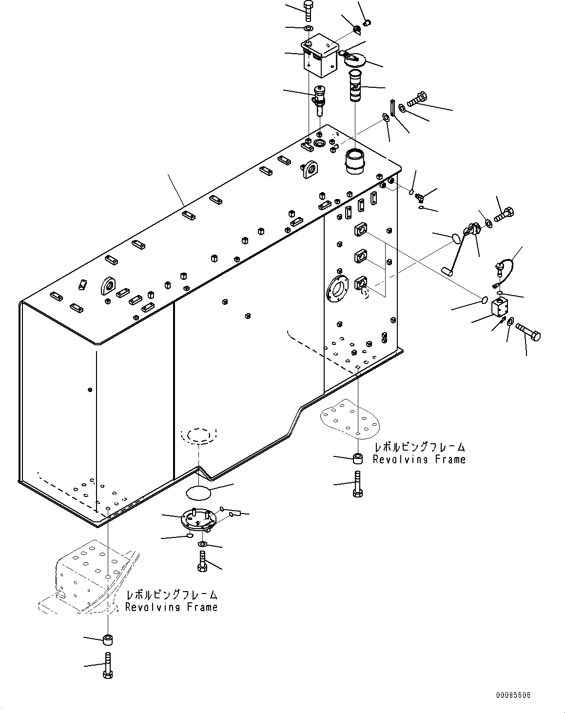Excavators Mining Komatsu / PC2000-8 S/N 20196-UP(0000316c) / Fuel Tank (#20196-)(D004001 : D0100-004001)
