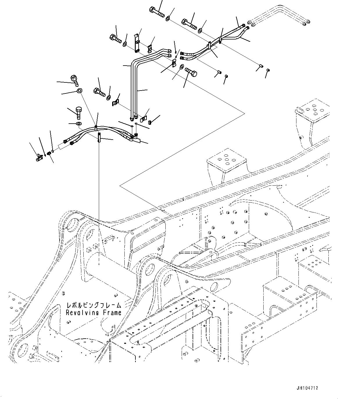 Excavators Mining Komatsu / PC2000-8 S/N 20196-UP(0000316c) / Fuel Piping, Revo Fuel Supply Piping (#20196-)(D006001 : D0200-003001)