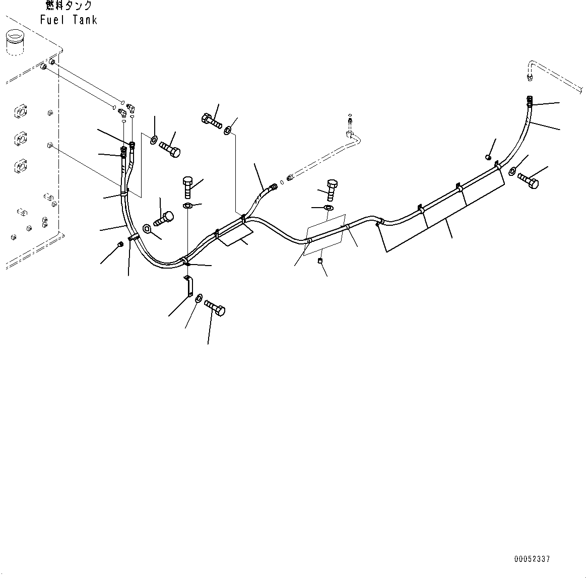 Excavators Mining Komatsu / PC2000-8 S/N 20196-UP(0000316c) / Fuel Piping, Revo Fuel Return Spill Piping (#20196-)(D006002 : D0200-003002)