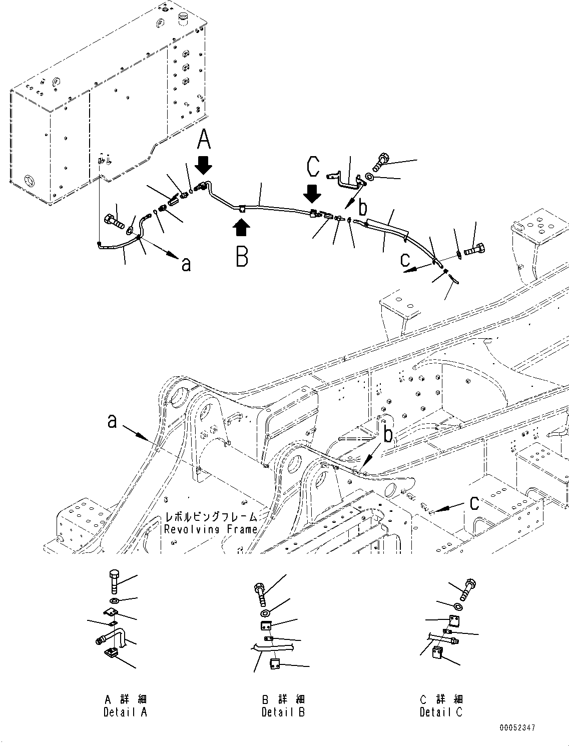 Excavators Mining Komatsu / PC2000-8 S/N 20196-UP(0000316c) / Fuel Piping, Revo Fuel Drain Piping (#20196-)(D006003 : D0200-003003)
