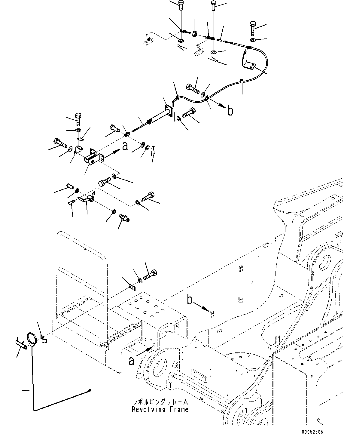 Excavators Mining Komatsu / PC2000-8 S/N 20196-UP(0000316c) / Fuel Piping, Emergency Cut Control Cable (#20196-)(D006011 : D0200-003011)