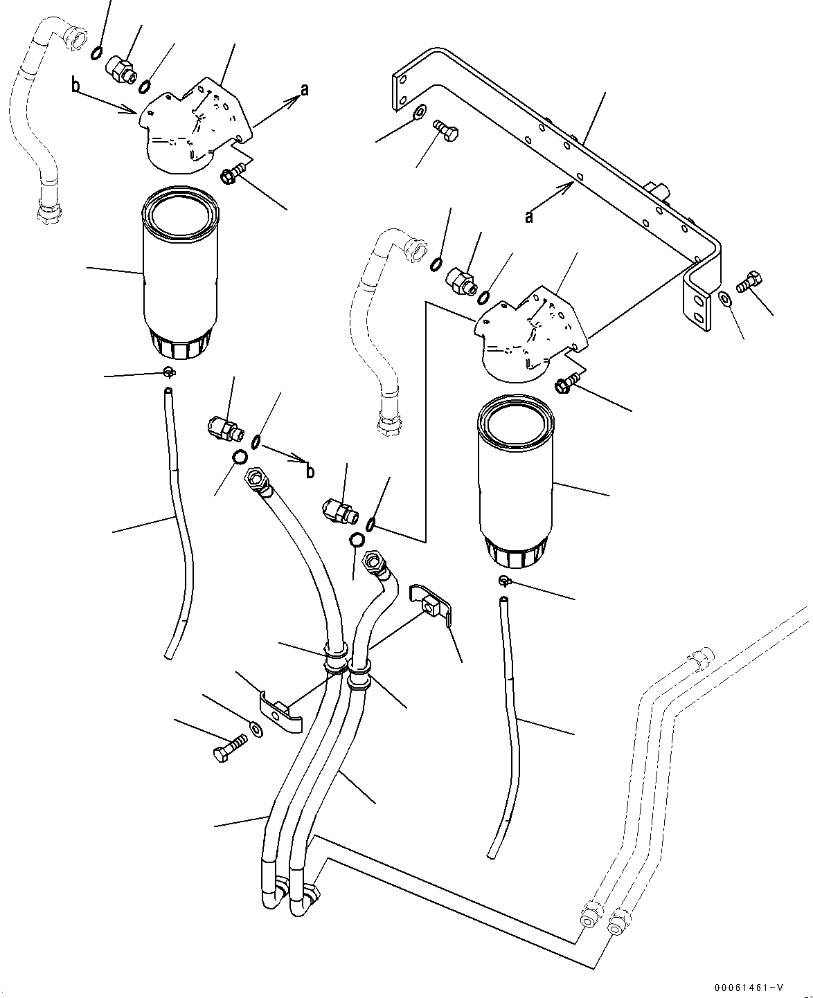 Excavators Mining Komatsu / PC2000-8 S/N 20196-UP(0000316c) / Fuel Piping, Power Container Fuel Supply Piping (2/3) (#20196-)(D009005 : D0200-011005)