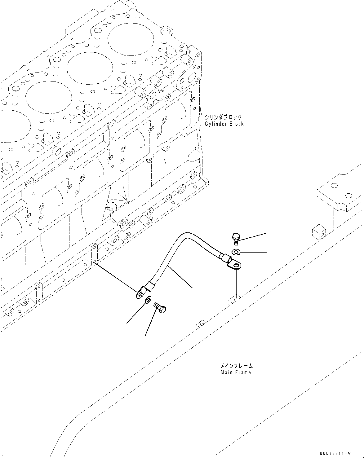 Bulldozers Komatsu / D85MS-15 S/N 1006-UP(0000318c) / Engine Wiring Harness, Cooling Outline Engine Side (#1006-)(B003001 : B0500-001001)