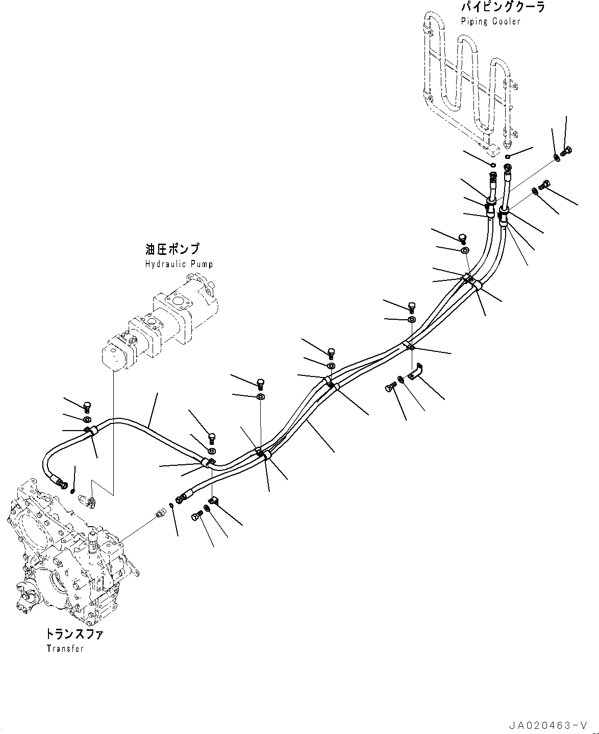 Wheel Loaders Komatsu / WA320PZ-6 S/N 70452-UP (For EU)(0000339c) / Transfer Oil Cooler (#70452-)(C003001 : C0400-001001)