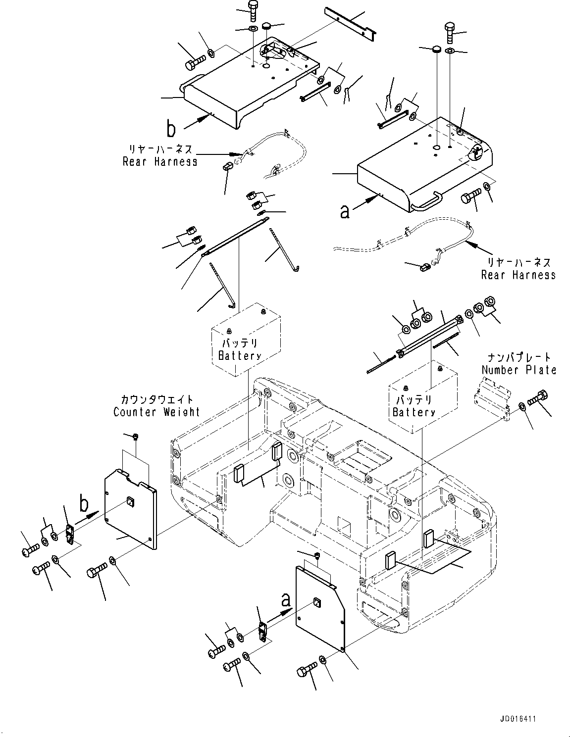 Wheel Loaders Komatsu / WA320PZ-6 S/N 70452-UP (For EU)(0000339c) / Battery Case (#70452-)(E004001 : E0120-003001)