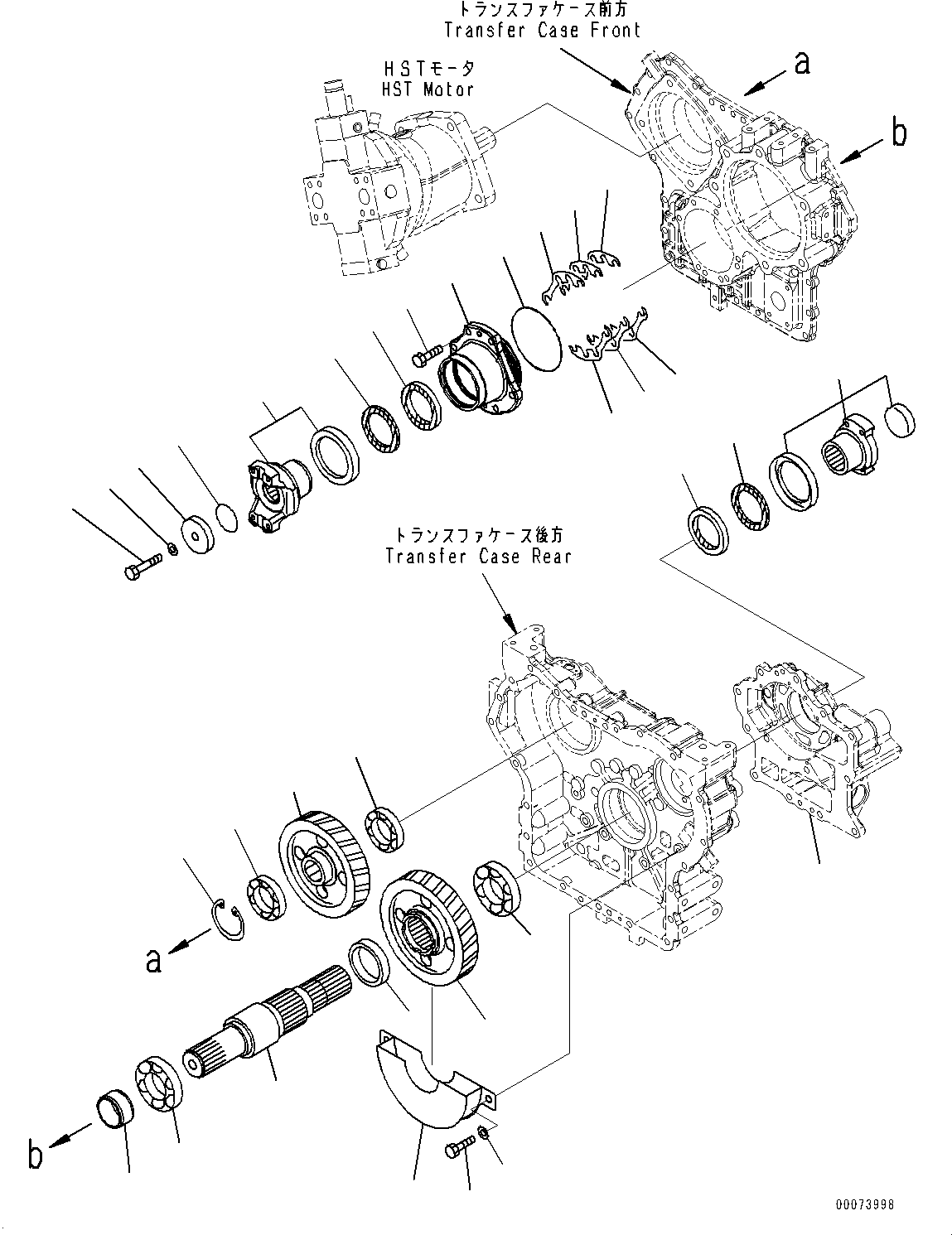 Wheel Loaders Komatsu / WA320PZ-6 S/N 70452-UP (For EU)(0000339c) / Transfer, Output Shaft (#70452-)(F001004 : F2420-002004)