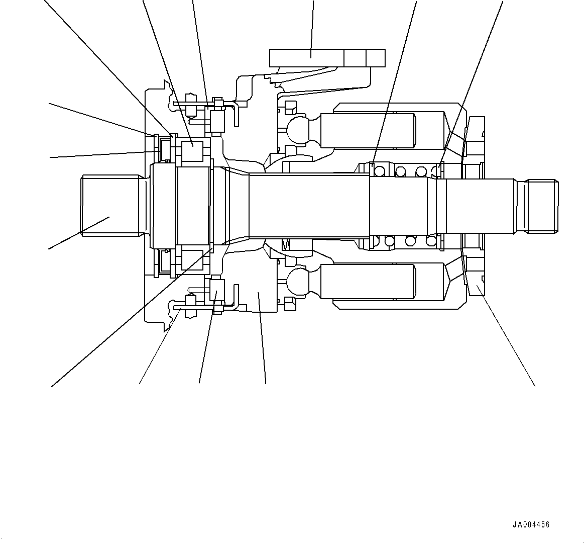 Wheel Loaders Komatsu / WA320PZ-6 S/N 70452-UP (For EU)(0000339c) / Hydrostatic Transmission (HST) Pump and Motor, Inner Parts, Pump (2/17) (#70452-)(F002002 : F2430-001002)