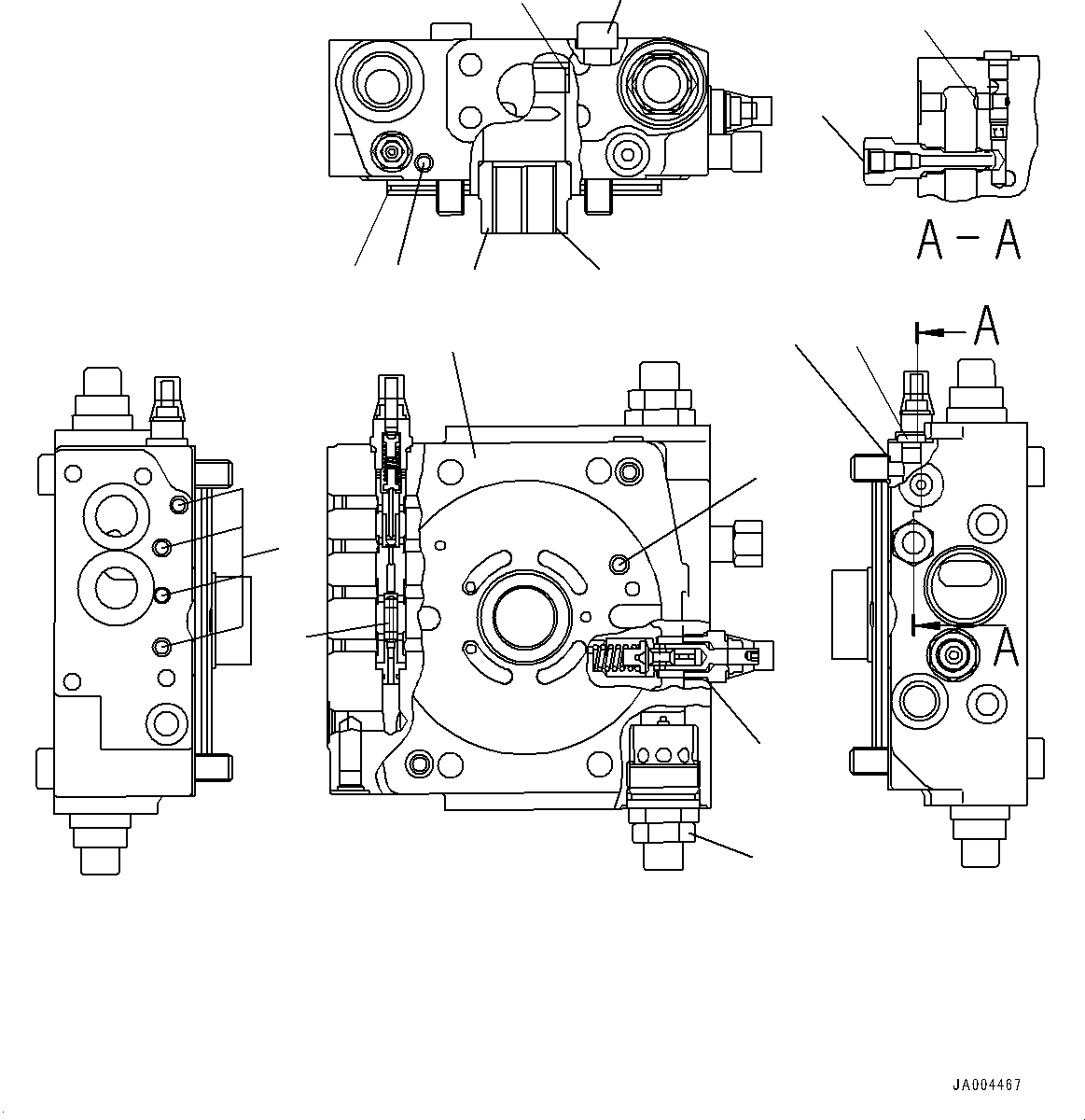 Wheel Loaders Komatsu / WA320PZ-6 S/N 70452-UP (For EU)(0000339c) / Hydrostatic Transmission (HST) Pump and Motor, Inner Parts, Pump (8/17) (#70452-)(F002009 : F2430-001008)