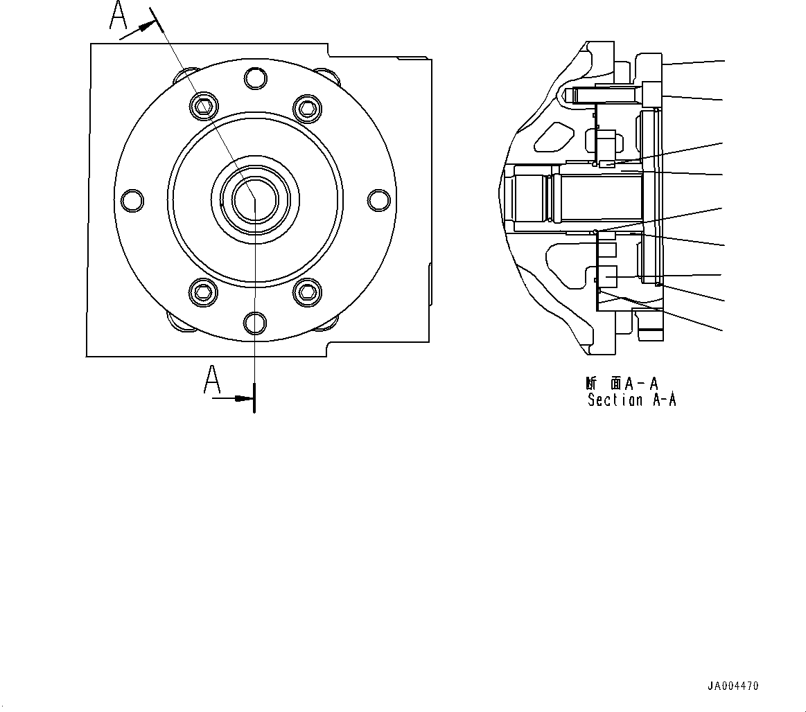 Wheel Loaders Komatsu / WA320PZ-6 S/N 70452-UP (For EU)(0000339c) / Hydrostatic Transmission (HST) Pump and Motor, Inner Parts, Pump (10/17) (#70452-)(F002011 : F2430-001010)