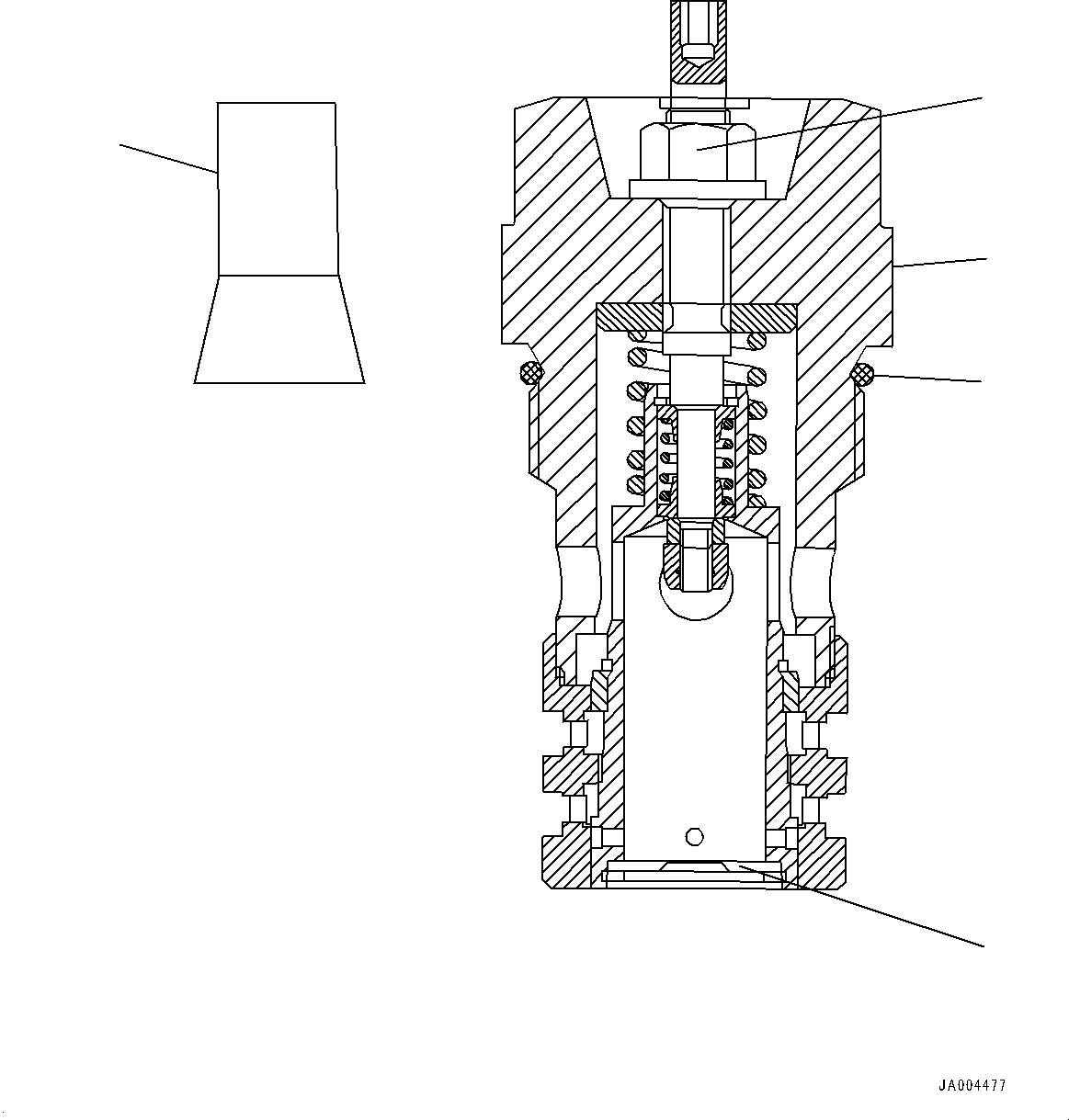 Wheel Loaders Komatsu / WA320PZ-6 S/N 70452-UP (For EU)(0000339c) / Hydrostatic Transmission (HST) Pump and Motor, Inner Parts, Pump (16/17) (#70457-)(F002018 : F2430-001016A)