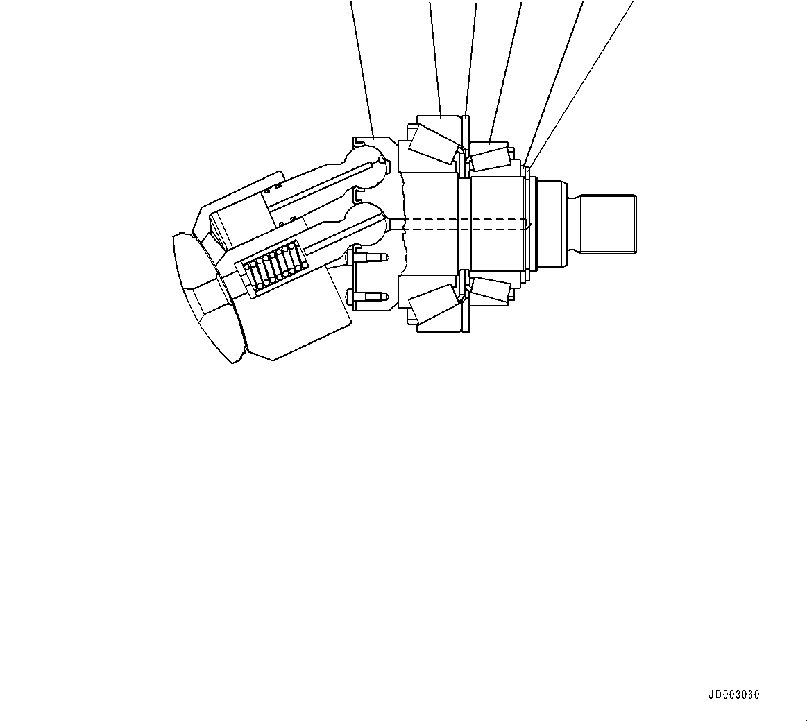 Wheel Loaders Komatsu / WA320PZ-6 S/N 70452-UP (For EU)(0000339c) / Hydrostatic Transmission (HST) Pump and Motor, Inner Parts, Motor 1 (2/6) (#70452-)(F002022 : F2430-001020)