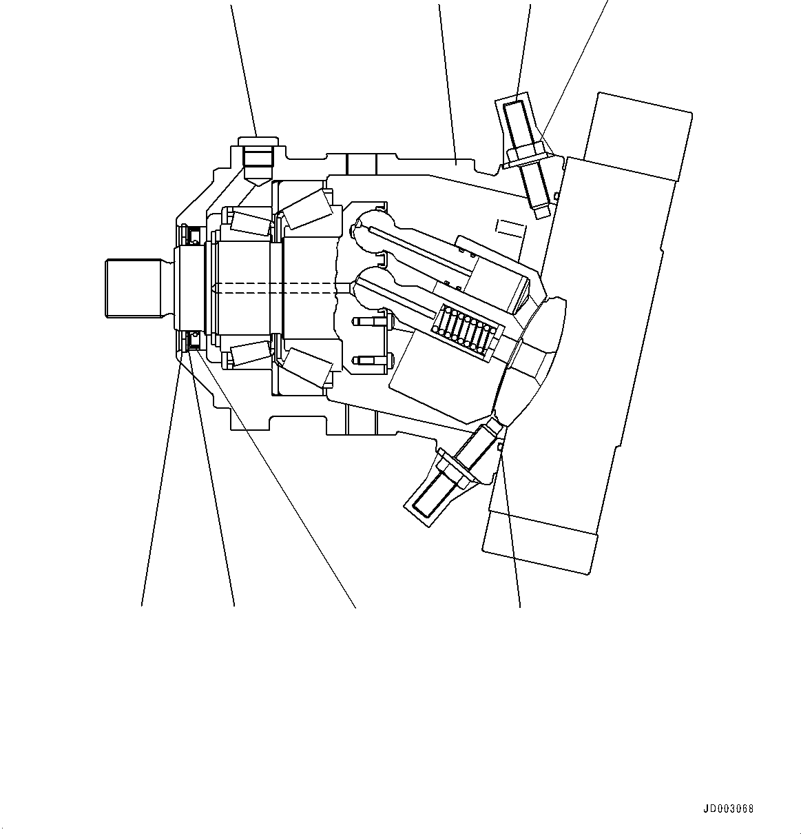 Wheel Loaders Komatsu / WA320PZ-6 S/N 70452-UP (For EU)(0000339c) / Hydrostatic Transmission (HST) Pump and Motor, Inner Parts, Motor 2 (7/7) (#70452-)(F002034 : F2430-001032)