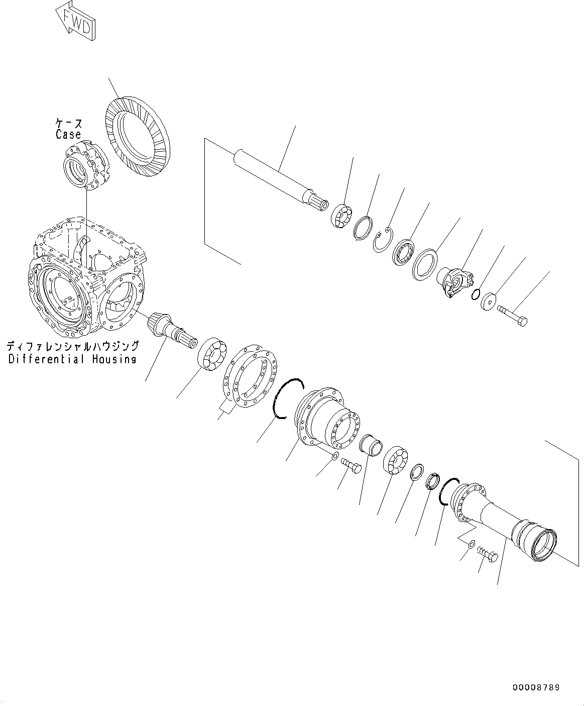 Wheel Loaders Komatsu / WA320PZ-6 S/N 70452-UP (For EU)(0000339c) / Front Axle, Differential (1/2) (#70452-)(F006003 : F4400-002003)