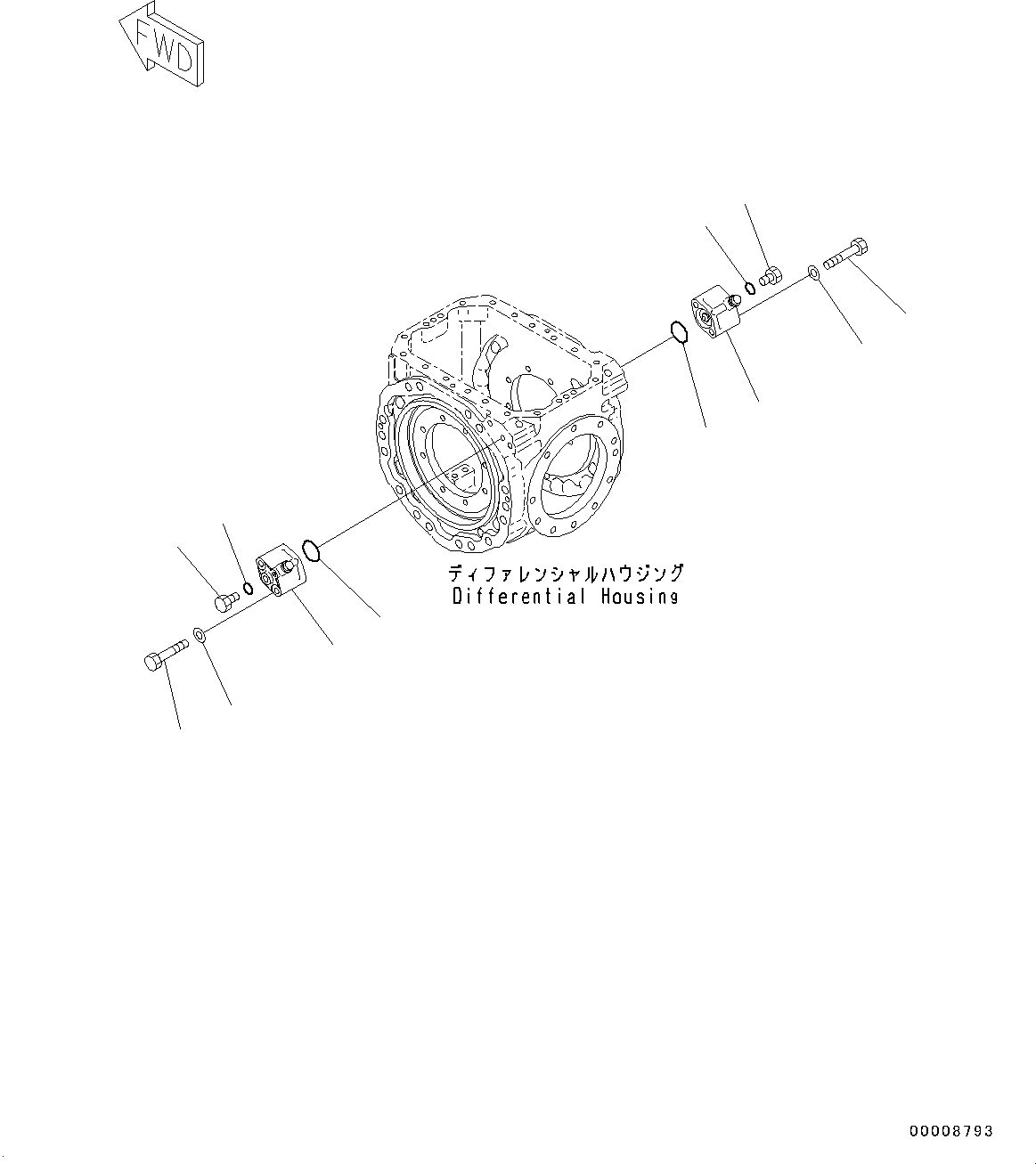 Wheel Loaders Komatsu / WA320PZ-6 S/N 70452-UP (For EU)(0000339c) / Front Axle, Housing Mounting (#70452-)(F006007 : F4400-002007)