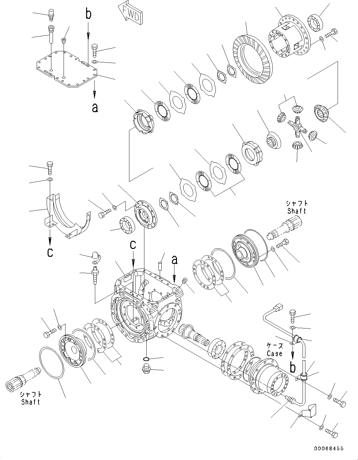Wheel Loaders Komatsu / WA320PZ-6 S/N 70452-UP (For EU)(0000339c) / Front Axle, Differential (2/2) (#70452-)(F006004 : F4400-002004)