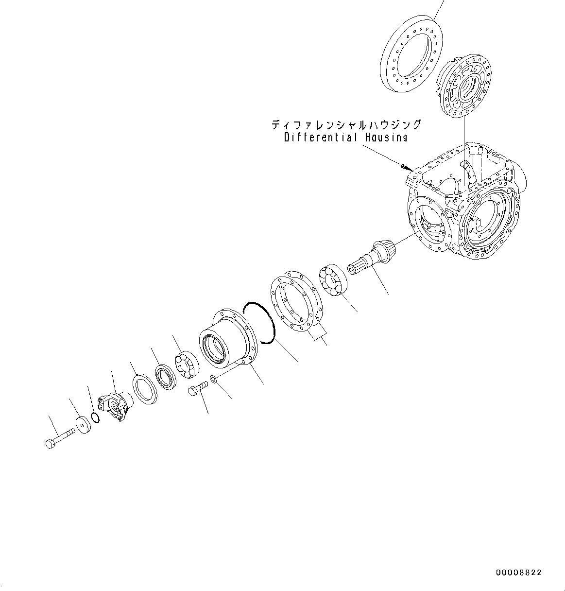 Wheel Loaders Komatsu / WA320PZ-6 S/N 70452-UP (For EU)(0000339c) / Rear Axle, Differential (1/2) (#70452-)(F008003 : F4500-001003)