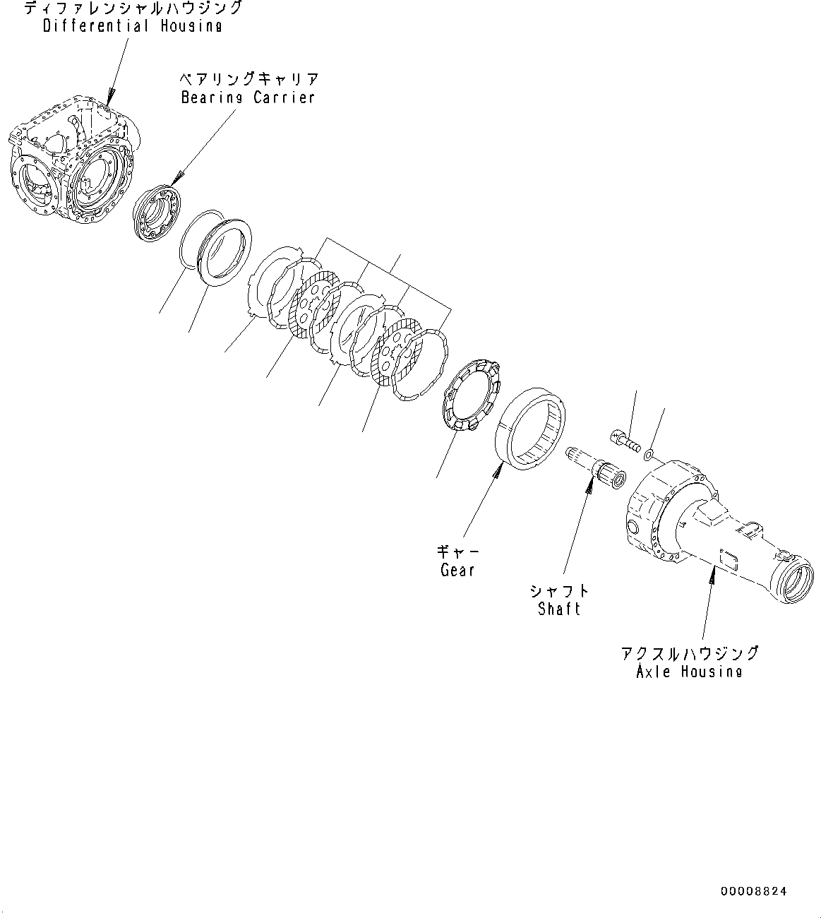 Wheel Loaders Komatsu / WA320PZ-6 S/N 70452-UP (For EU)(0000339c) / Rear Axle, Brake (#70452-)(F009006 : F4500-002006)