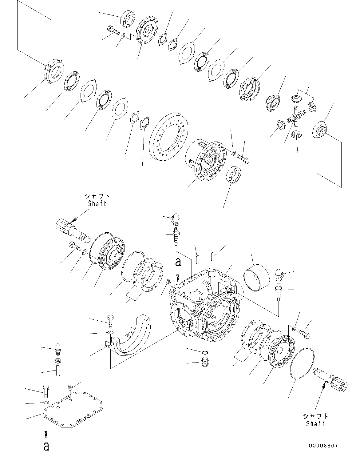 Wheel Loaders Komatsu / WA320PZ-6 S/N 70452-UP (For EU)(0000339c) / Rear Axle, Differential (2/2) (#70452-)(F009004 : F4500-002004)
