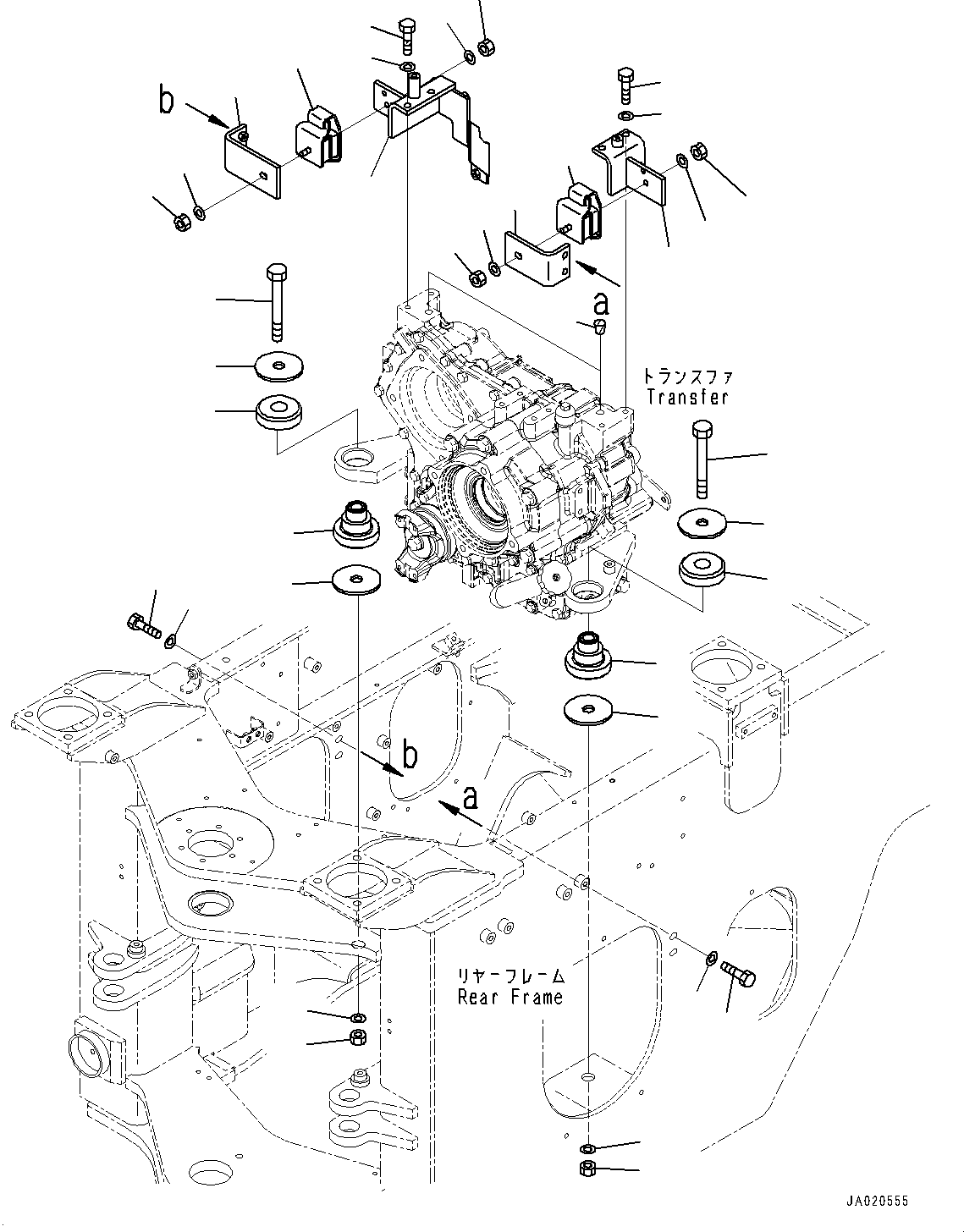 Wheel Loaders Komatsu / WA320PZ-6 S/N 70452-UP (For EU)(0000339c) / Transfer Case Mounting (#70452-)(F010001 : F4810-001001)
