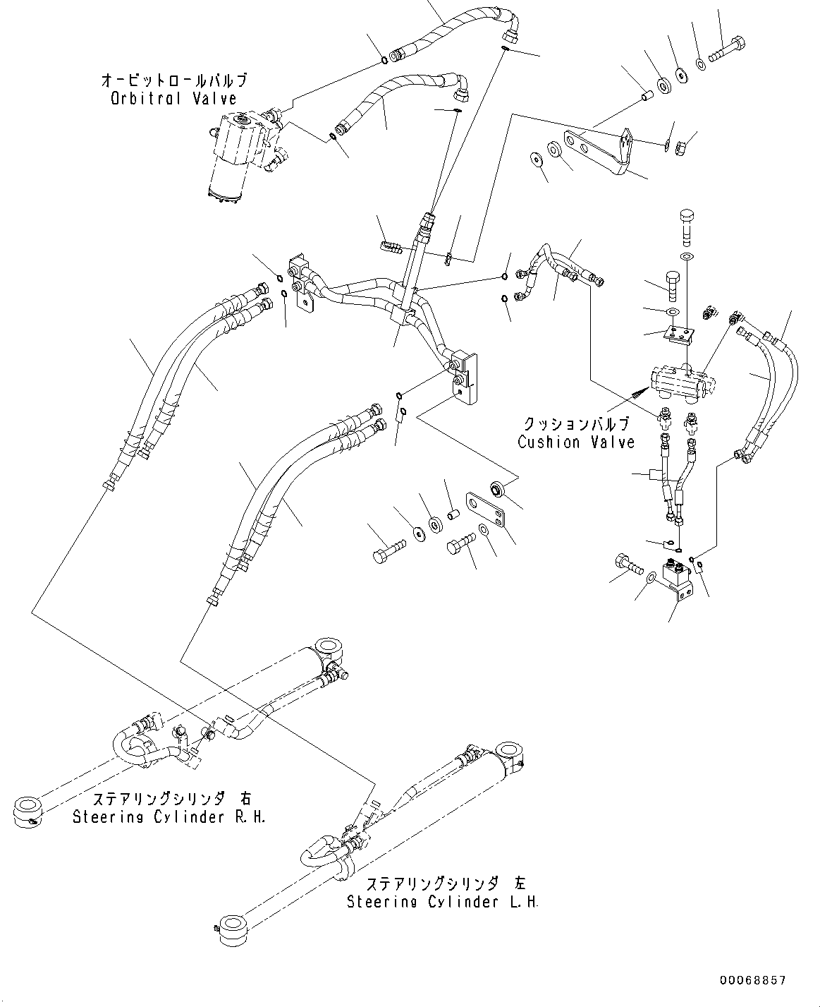 Wheel Loaders Komatsu / WA320PZ-6 S/N 70452-UP (For EU)(0000339c) / Steering Hydraulic Piping, Steering Clutch and Steering Brake (#70452-)(H010001 : H4410-001001)