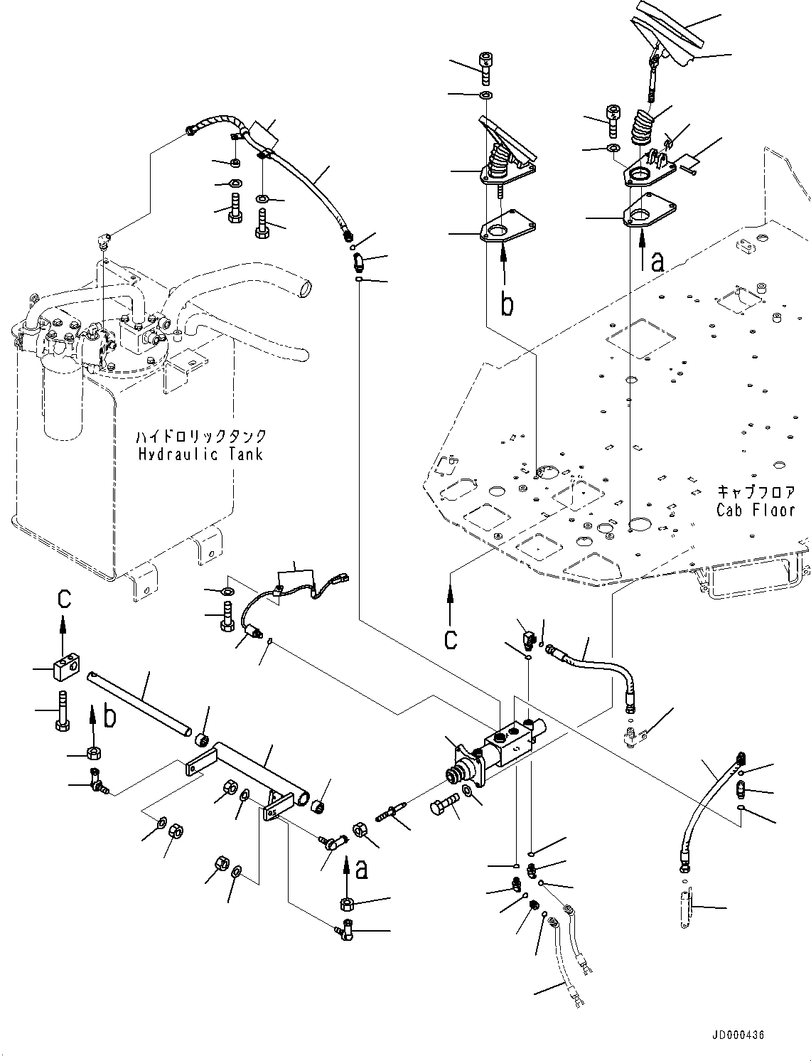 Wheel Loaders Komatsu / WA320PZ-6 S/N 70452-UP (For EU)(0000339c) / ROPS Cab and Floor Frame Group, Accelerator Pedal (#70452-70671)(K004023 : K0210-001021)