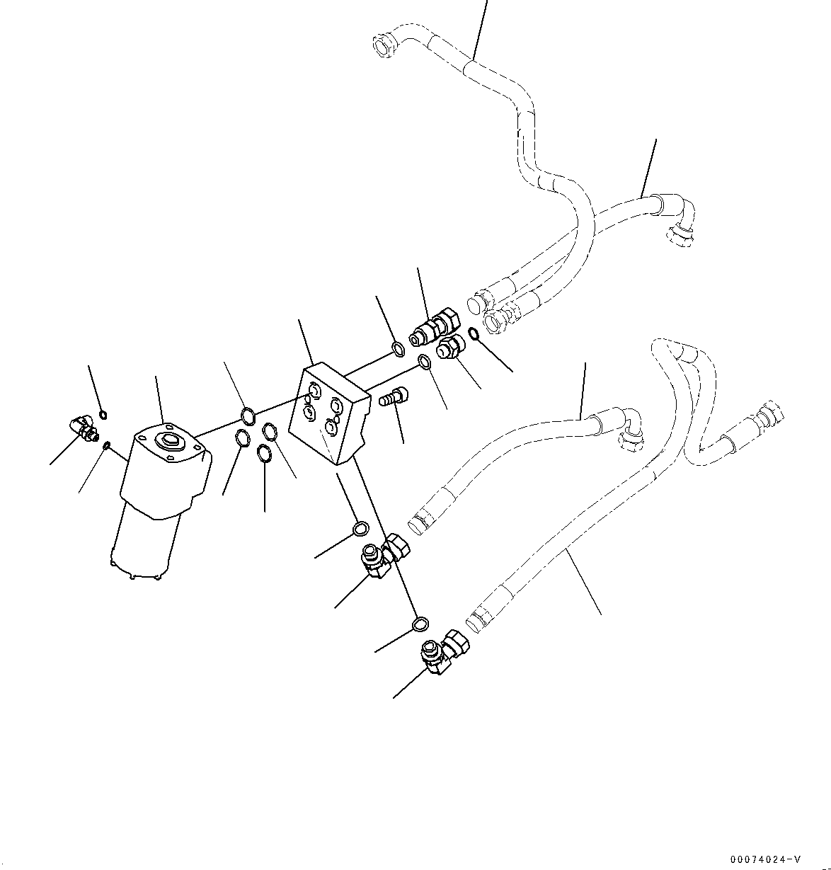 Wheel Loaders Komatsu / WA320PZ-6 S/N 70452-UP (For EU)(0000339c) / ROPS Cab and Floor Frame Group, Wiring Harness Clamp (#70452-)(K004032 : K0210-001029)