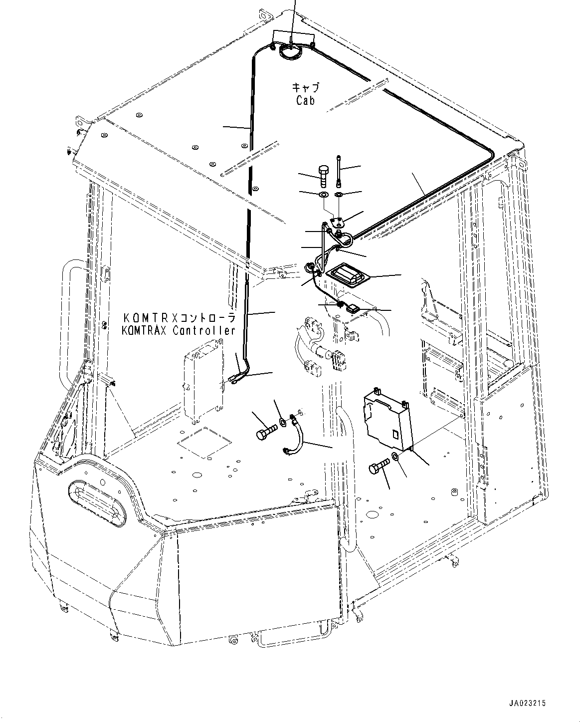 Wheel Loaders Komatsu / WA320PZ-6 S/N 70452-UP (For EU)(0000339c) / ROPS Cab and Floor Frame Group, Floor, Heater Hose (#70452-)(K004036 : K0210-001033)
