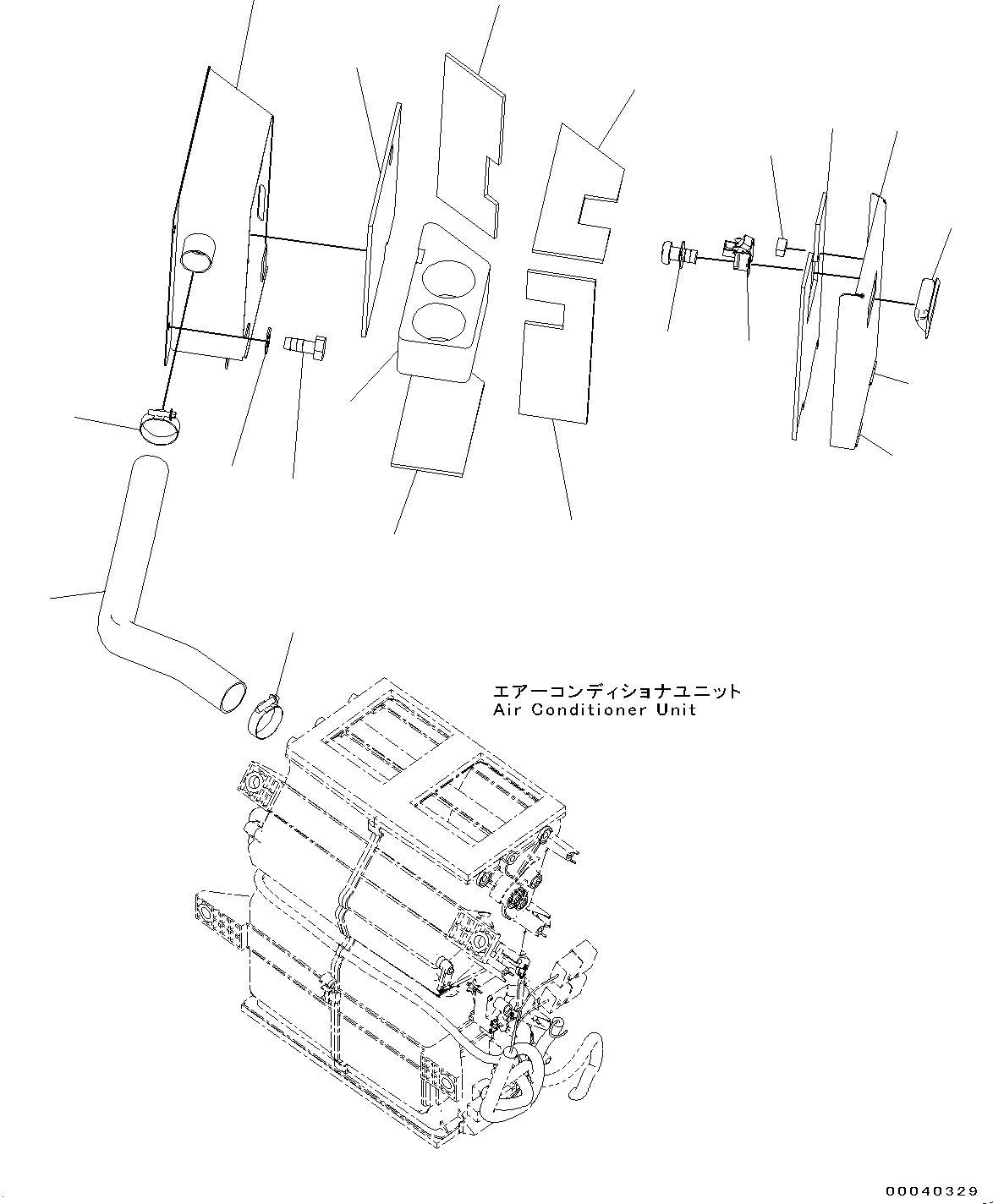 Wheel Loaders Komatsu / WA320PZ-6 S/N 70452-UP (For EU)(0000339c) / Cooler and Heater Box (#70452-)(K011001 : K0714-002001)