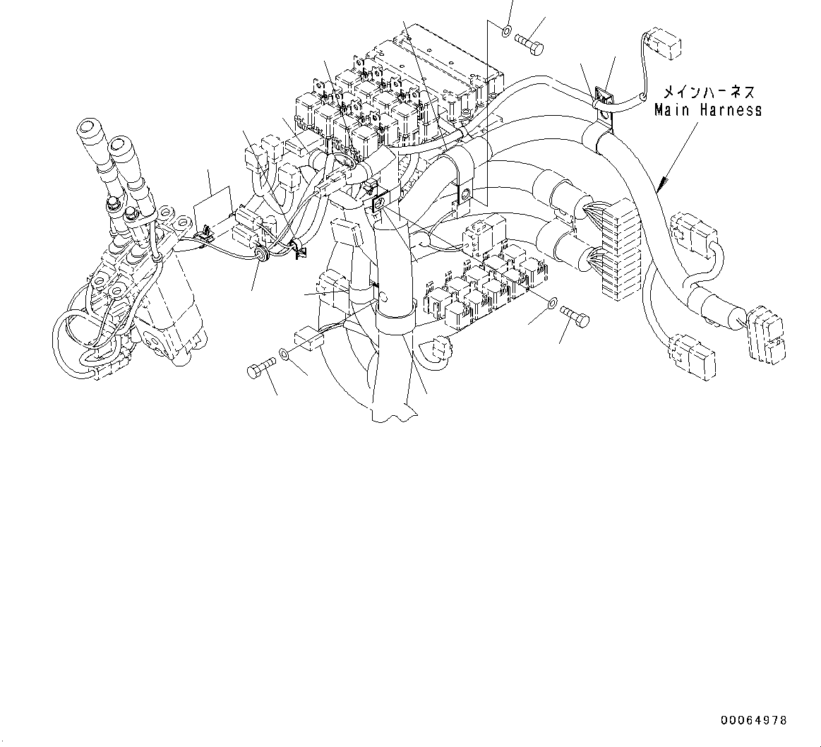 Wheel Loaders Komatsu / WA320PZ-6 S/N 70452-UP (For EU)(0000339c) / Console, Floor, Wiring Harness (#70536-)(K020009 : K4202-012008)