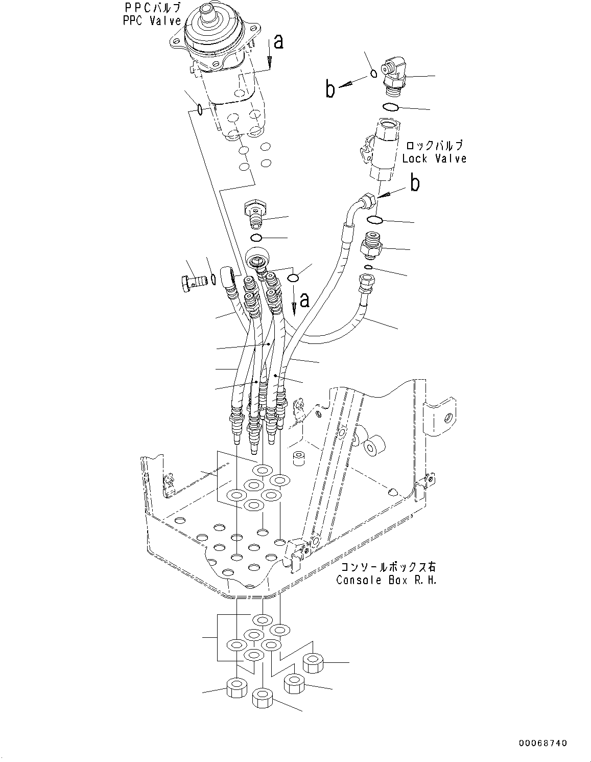 Wheel Loaders Komatsu / WA320PZ-6 S/N 70452-UP (For EU)(0000339c) / Console, Hose (#70536-)(K020003 : K4202-012003)