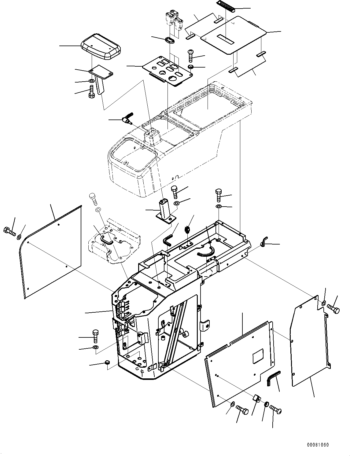 Wheel Loaders Komatsu / WA320PZ-6 S/N 70452-UP (For EU)(0000339c) / Console, Console Box (#70536-)(K020004 : K4202-012004)