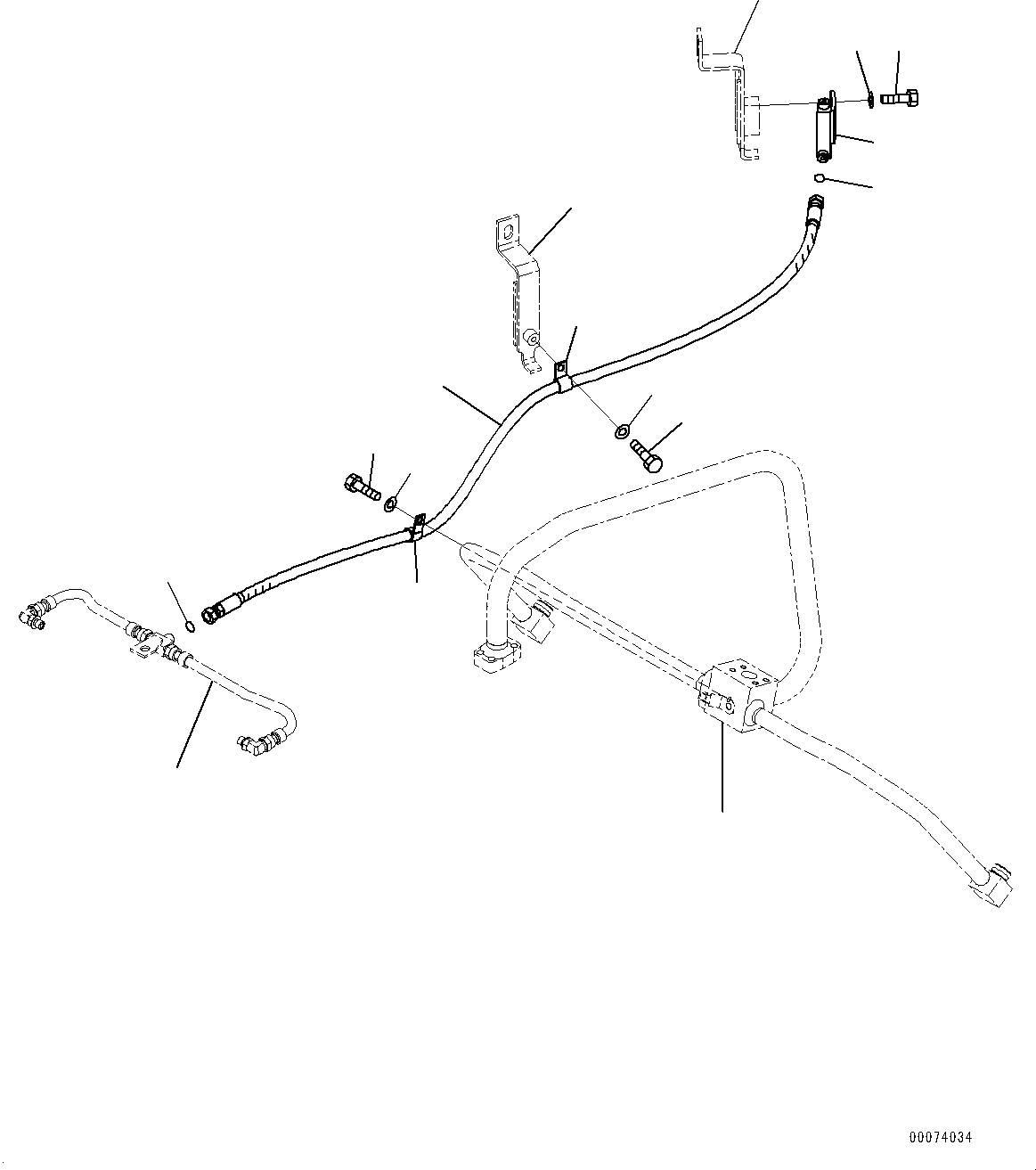 Wheel Loaders Komatsu / WA320PZ-6 S/N 70452-UP (For EU)(0000339c) / Brake Control, Rear Brake Piping (#70452-)(K025006 : K4460-001006)