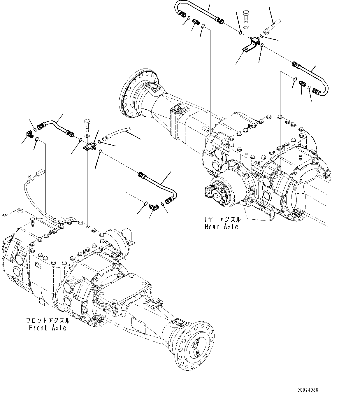 Wheel Loaders Komatsu / WA320PZ-6 S/N 70452-UP (For EU)(0000339c) / Brake Piping (#70452-)(K026001 : K4470-001001)