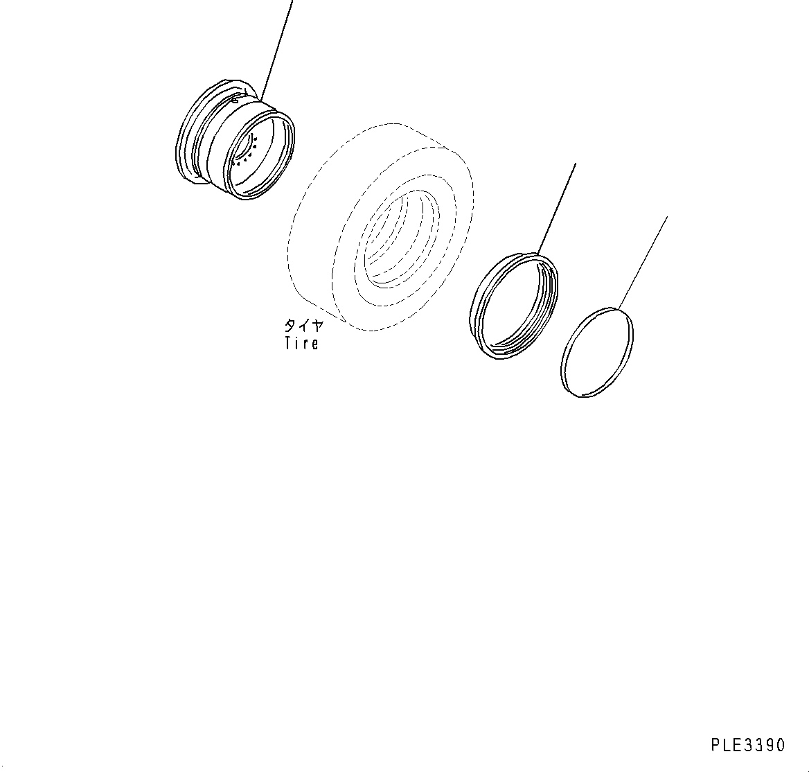 Wheel Loaders Komatsu / WA320PZ-6 S/N 70452-UP (For EU)(0000339c) / Rim (#70452-)(S001001 : S0110-001001)
