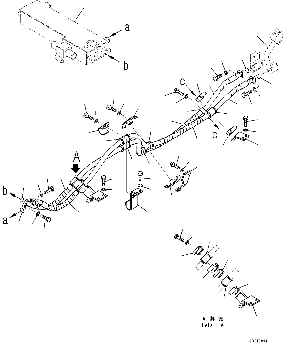 Bulldozers Komatsu / D85PX-15E0 S/N 11609-UP (ecot3)(0000341c) / Oil Cooler Piping (#11609-)(C006001 : C0400-003001)