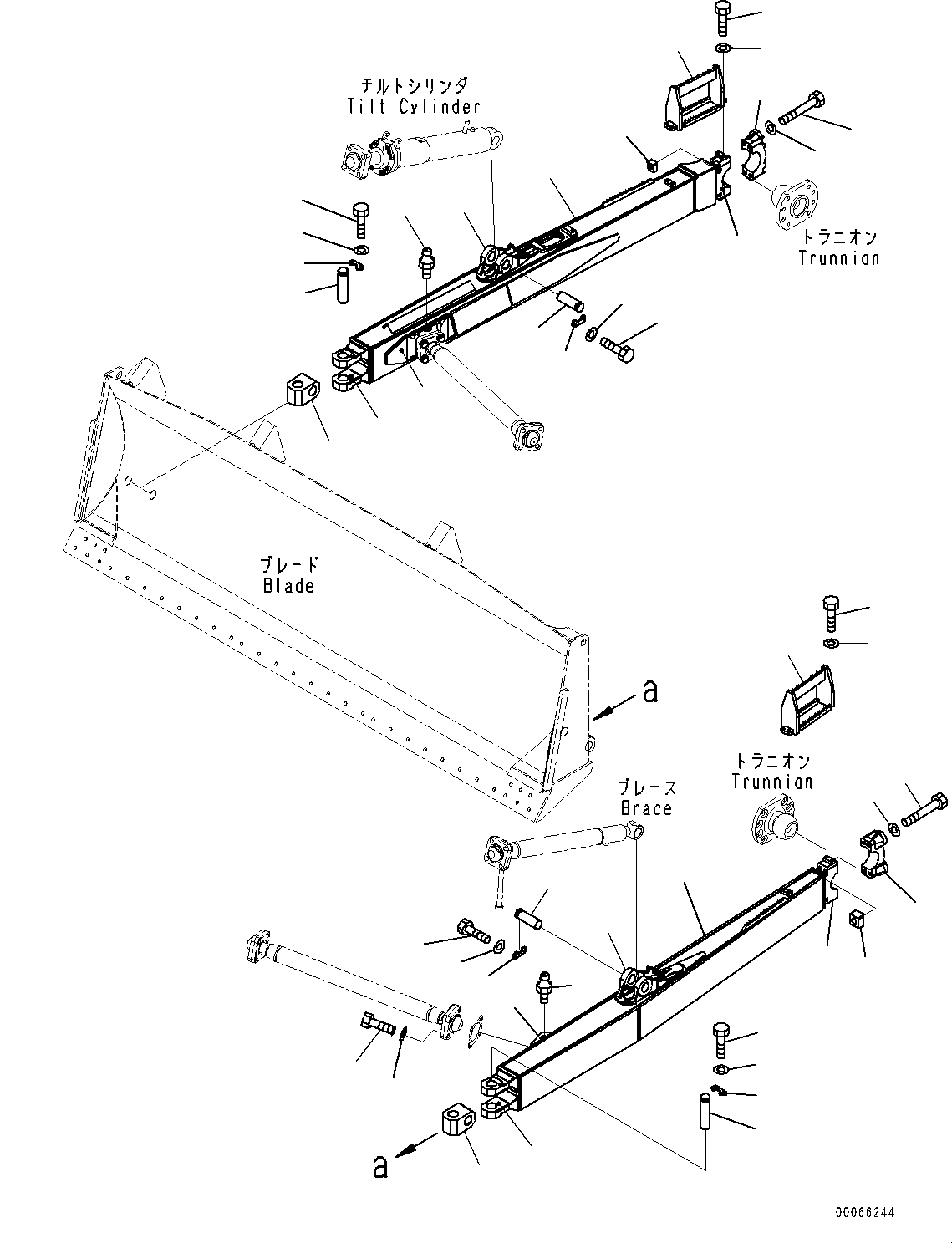 Bulldozers Komatsu / D85PX-15E0 S/N 11609-UP (ecot3)(0000341c) / Dozer Frame, Frame and Pin (#11609-)(T002001 : T2110-002001)