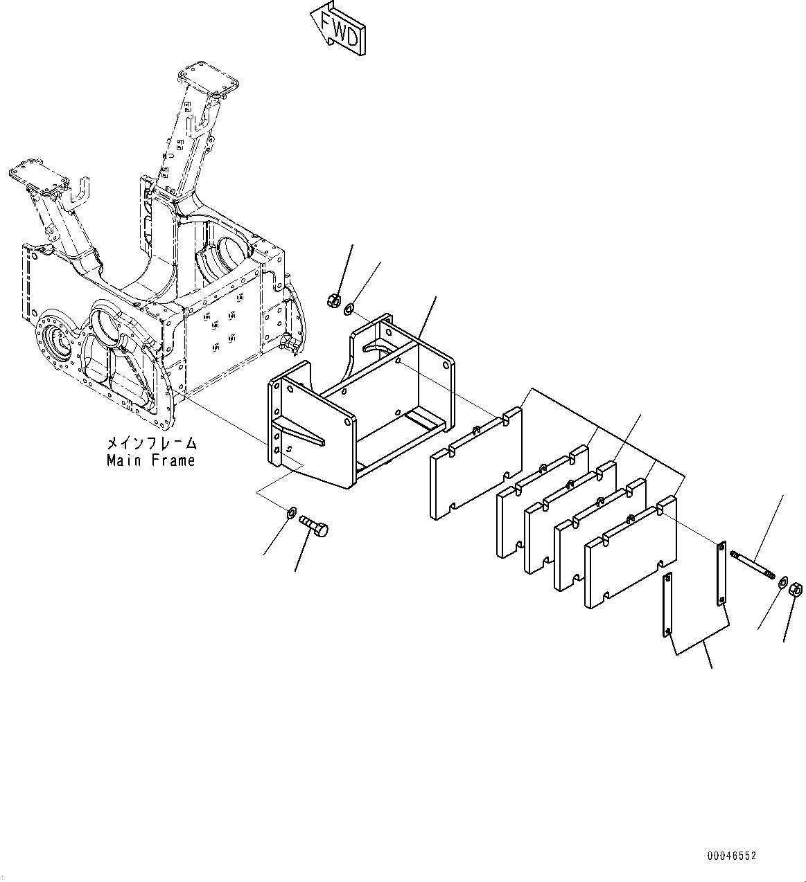 Bulldozers Komatsu / D85PX-15E0 S/N 11609-UP (ecot3)(0000341c) / Counterweight (#11609-)(T010001 : T2820-001001)